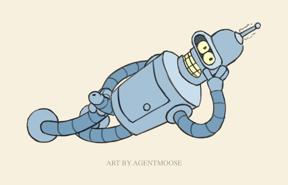 Bender_Bending_Rodriguez Futurama agentmoose