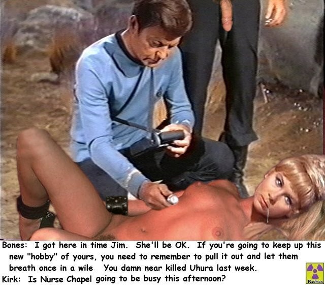 DeForest_Kelley Grace_Lee_Whitney James_T._Kirk Janice_Rand Leonard_McCoy Radman Star_Trek William_Shatner fakes