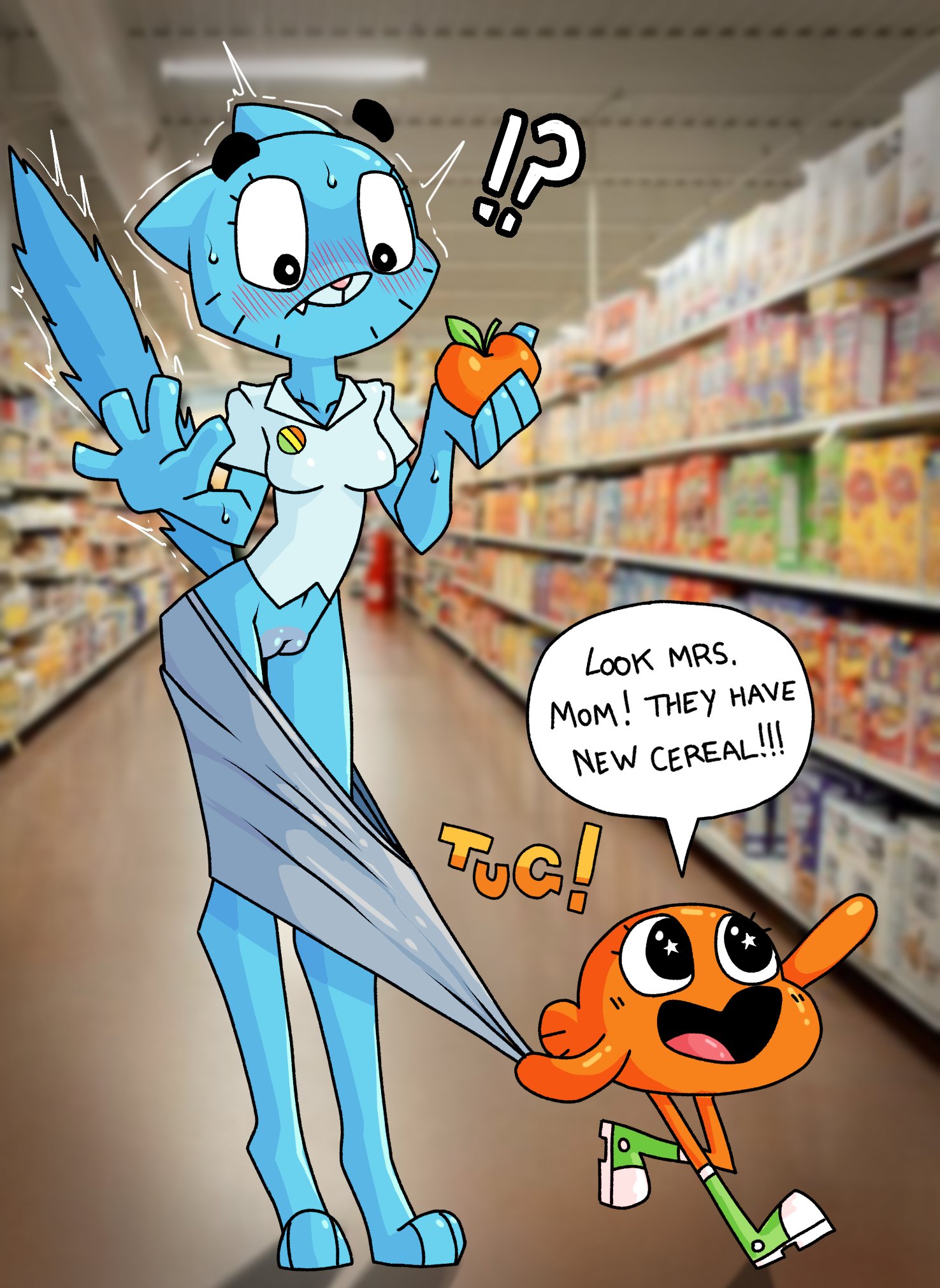 Darwin_Watterson Nicole_Watterson The_Amazing_World_of_Gumball comic ponporio