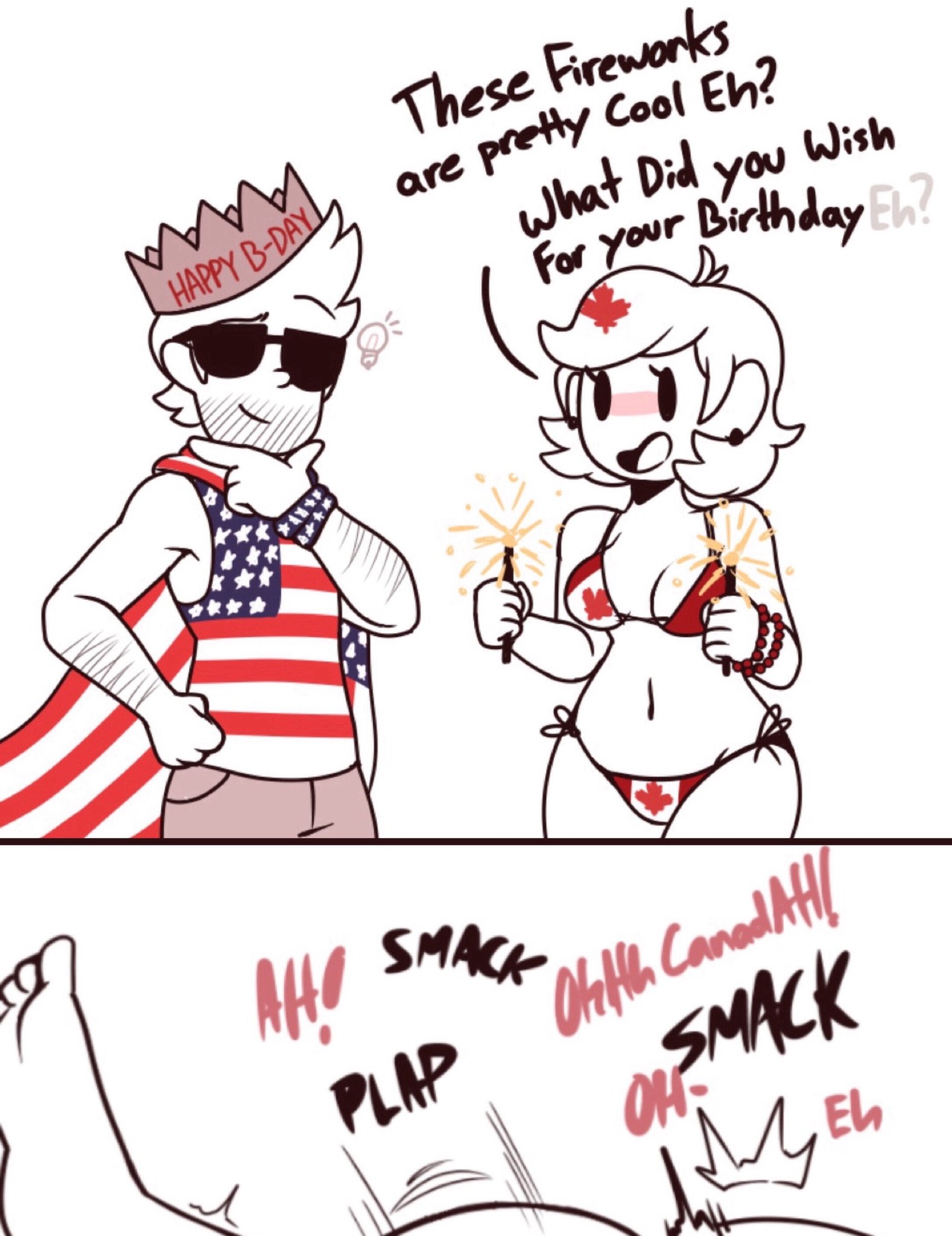 Post 4294763: 4th_of_July America Canada Canada-Chan comic Countryhumans  giide United_States USA