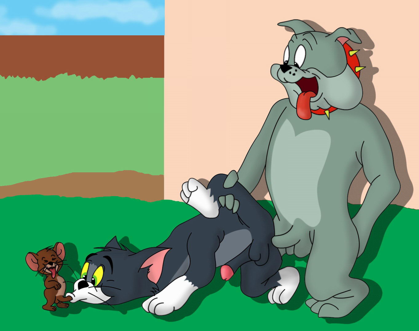 Post 29004: Jerry_Mouse Spike_Bulldog Tom_and_Jerry Tom_Cat