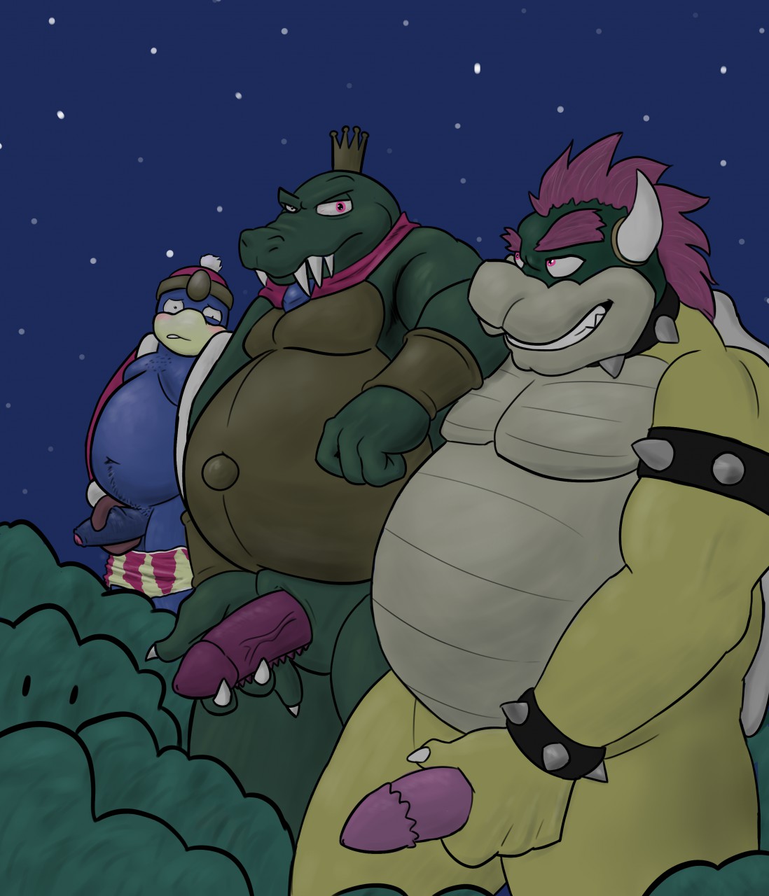 Bowser Donkey_Kong_(series) King_Dedede King_K._Rool Kirby_(series) Koopa Kremling Super_Mario_Bros. Super_Smash_Bros. crossover spikysketches