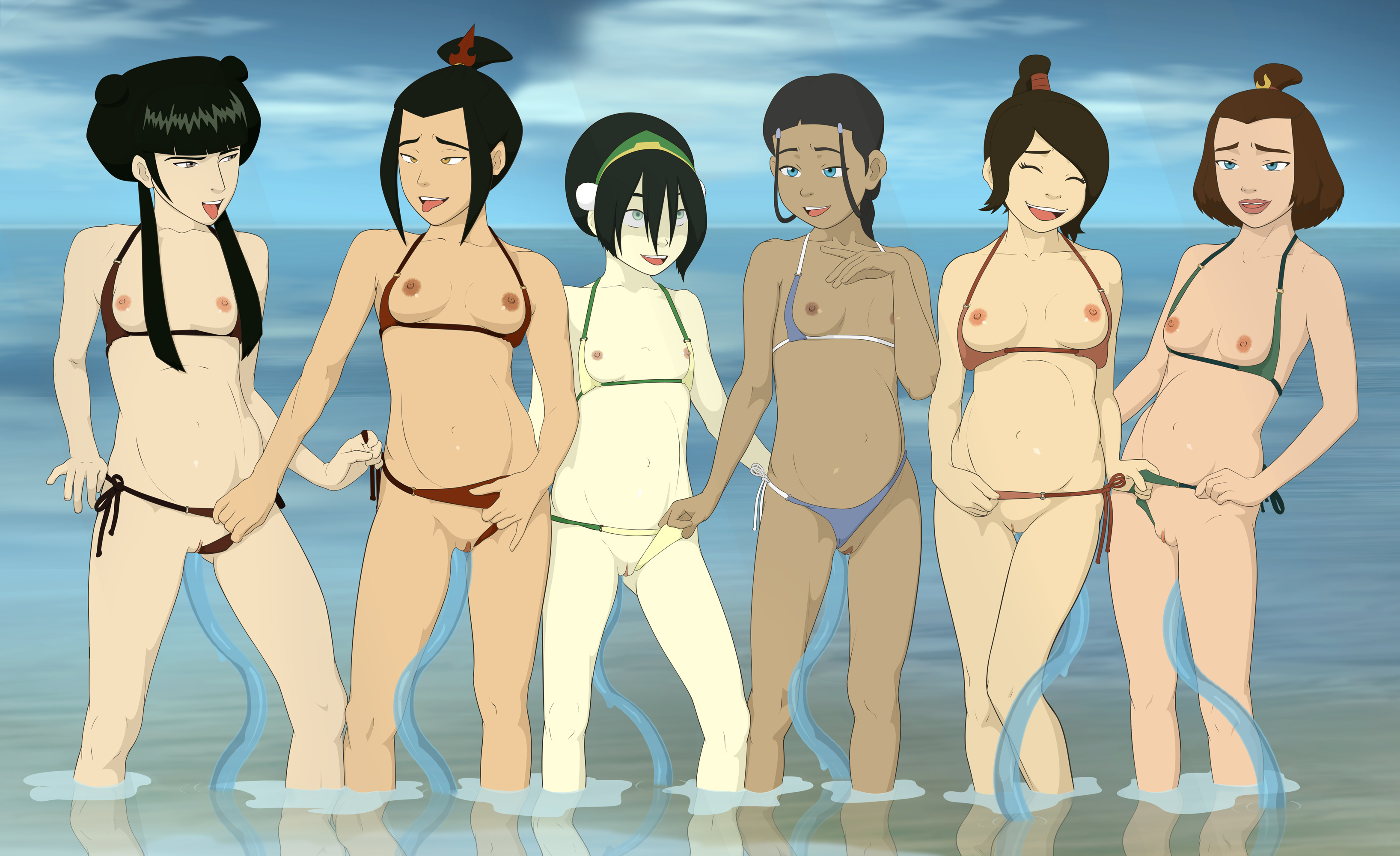 Post 1829127 Anaxus Avatar The Last Airbender Azula Katara Mai Suki Toph Bei Fong Ty Lee