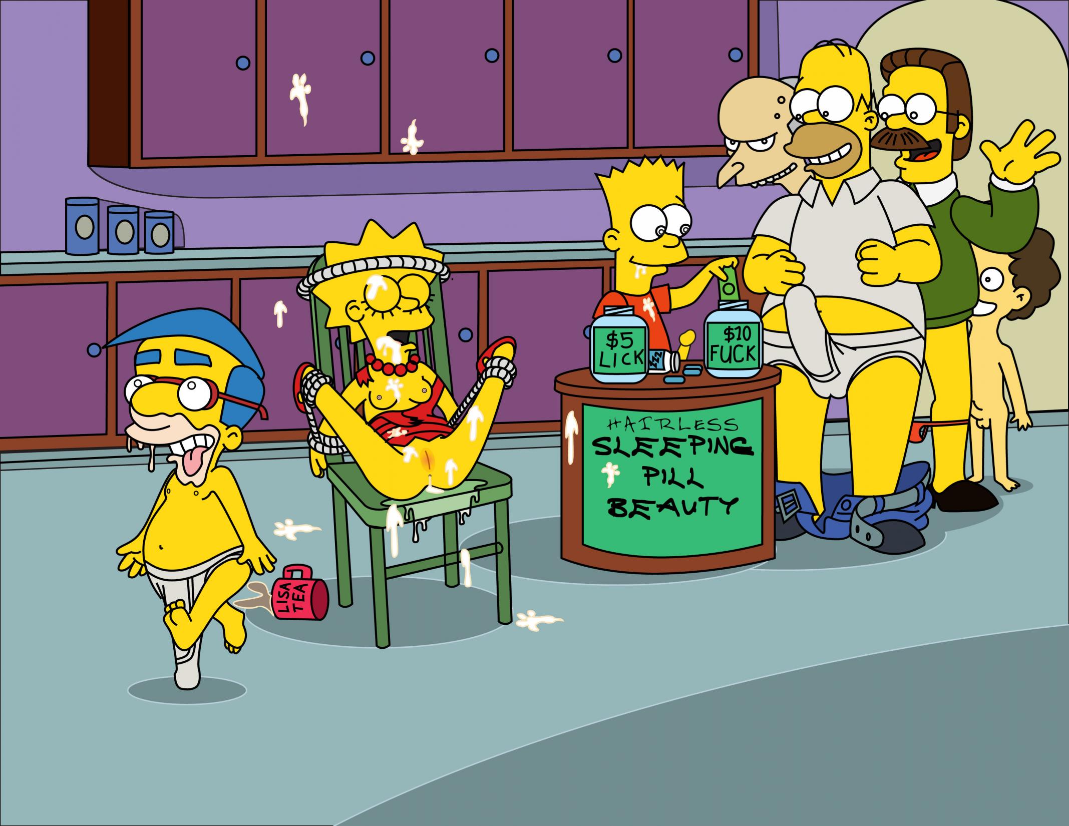 Post 369625: Bart_Simpson Homer_Simpson Lisa_Simpson Milhouse_Van_Houten  Montgomery_Burns Ned_Flanders Rod_Flanders The_Simpsons