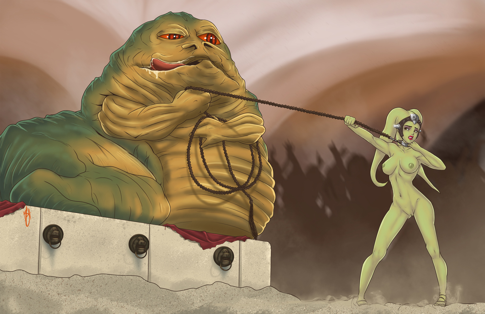 Hutt Jabba_the_Hutt Oola Return_of_the_Jedi Star_Wars Su0grey Twi'lek