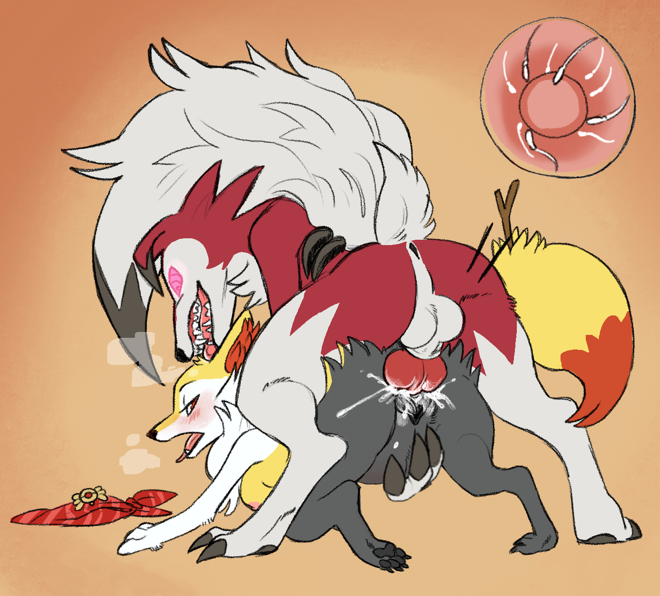 Braixen DirtyHorror Lycanroc Midnight_Lycanroc Porkyman