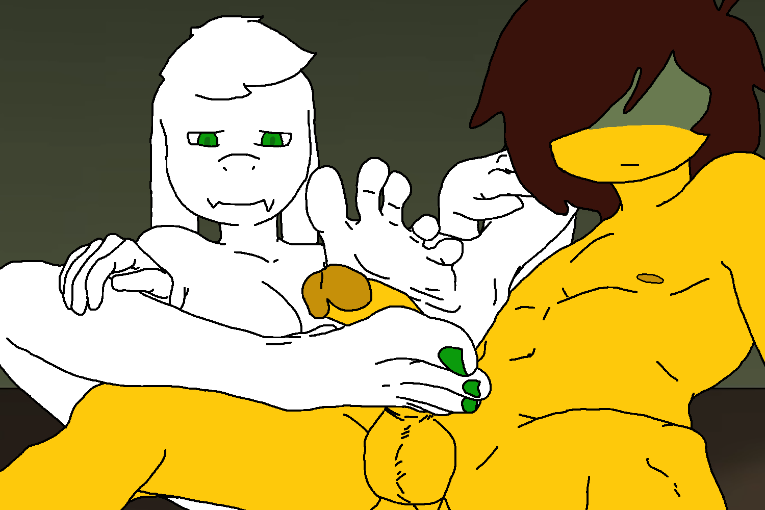 Asriel_Dreemurr Deltarune Frisky_69 Kris_Dreemurr Rule_63 Undertale