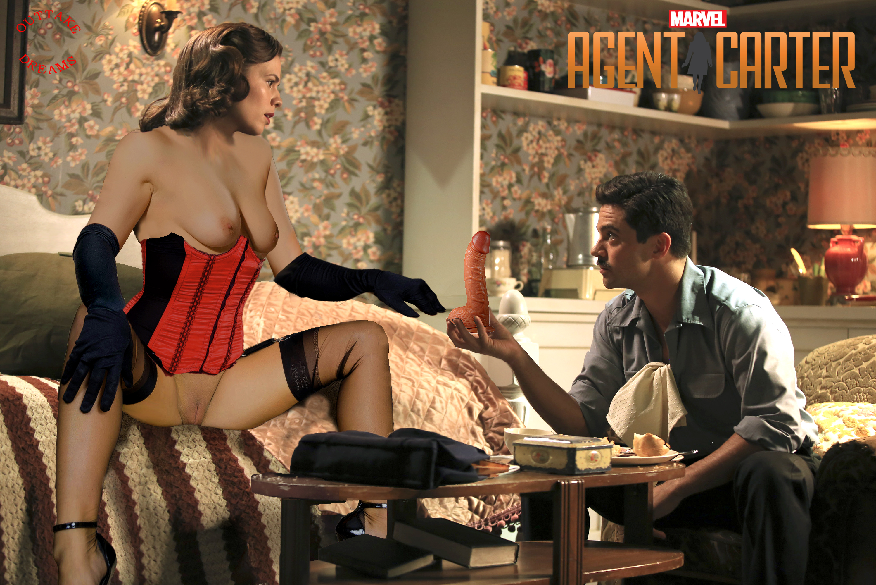 Post 4182647: Agent_Carter Dominic_Cooper fakes Hayley_Atwell Howard_Stark  Marvel Marvel_Cinematic_Universe Outtake_Dreams Peggy_Carter