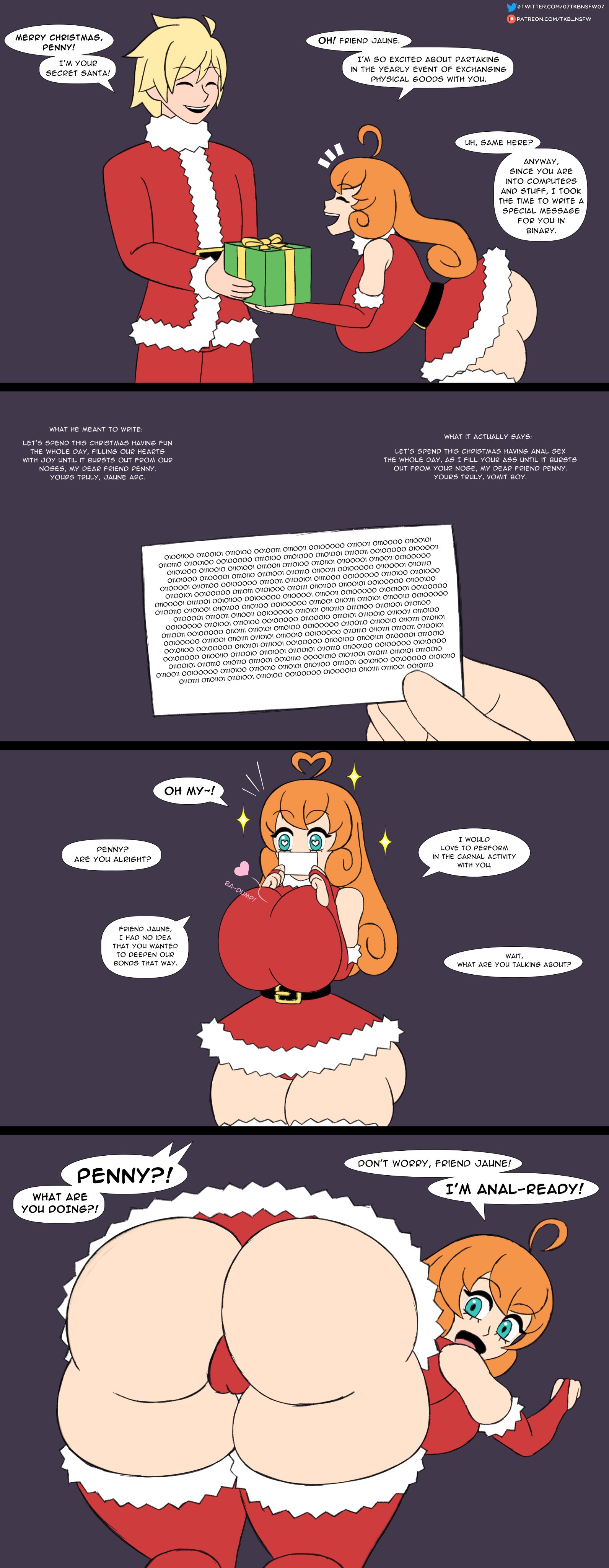 Christmas Jaune_Arc Penny_Polendina RWBY TKB_NSFW comic