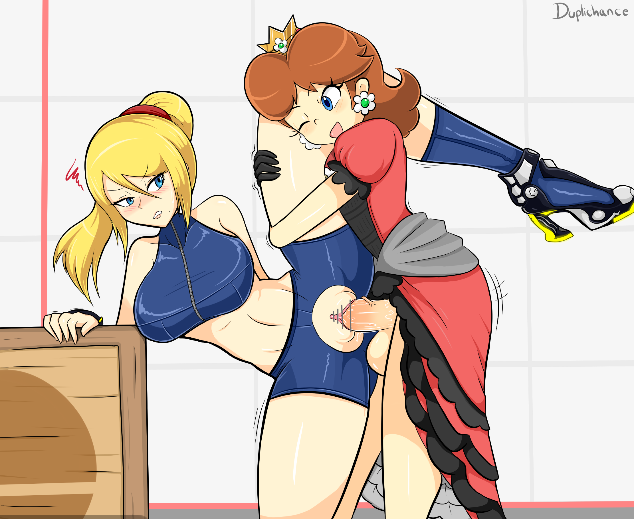 Duplichance Metroid Princess_Daisy Samus_Aran Super_Mario_Bros. Super_Smash_Bros. crossover