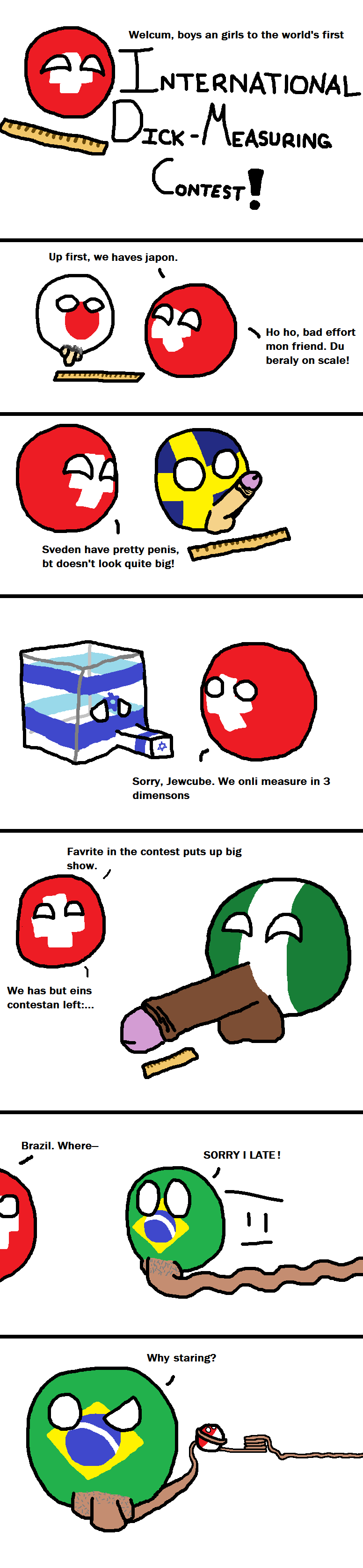 Brazil Israel Japan Nigeria Poland Polandball Sweden Switzerland