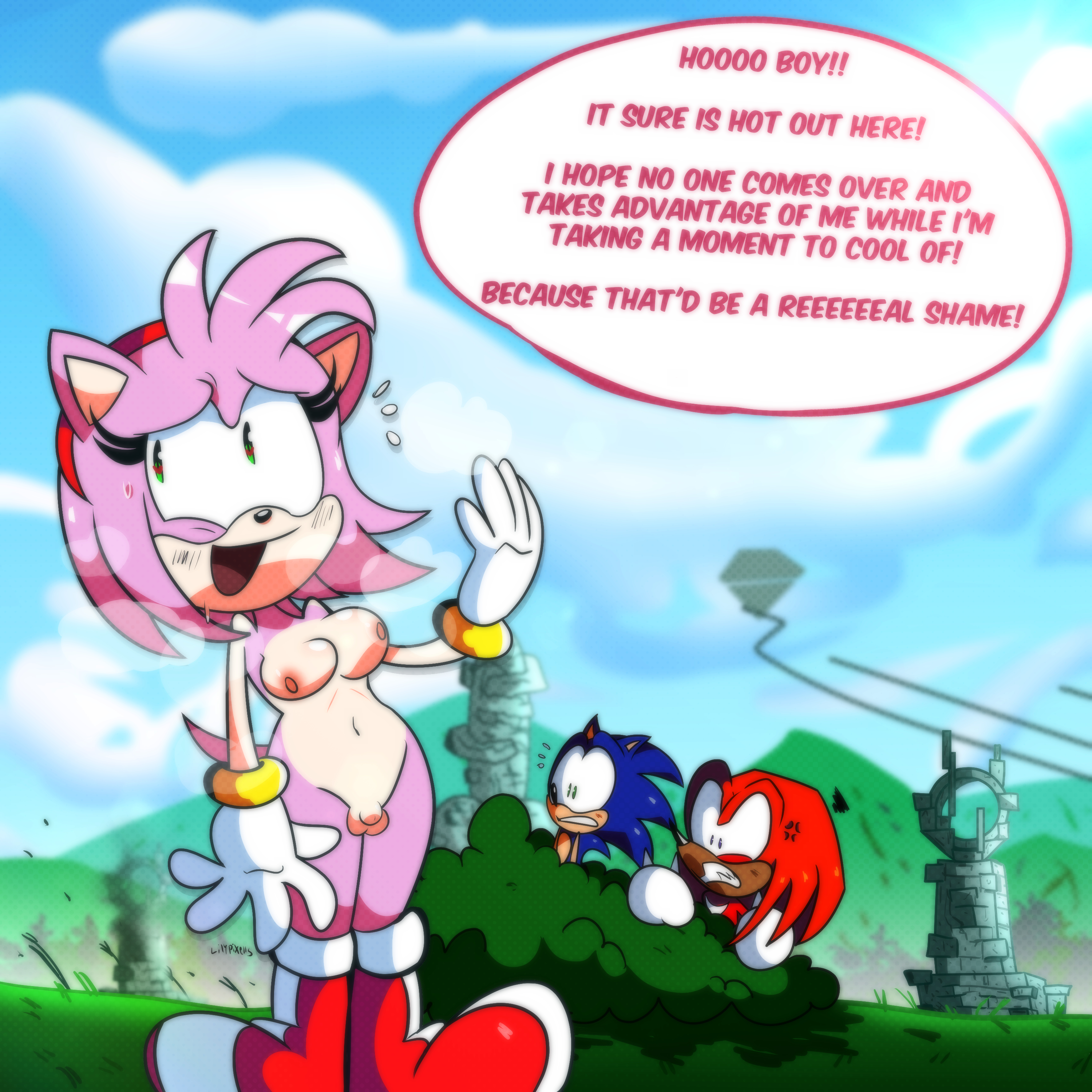 Amy_Rose Knuckles_the_Echidna LilyDrawsPorn Sonic_the_Hedgehog Sonic_the_Hedgehog_(series)