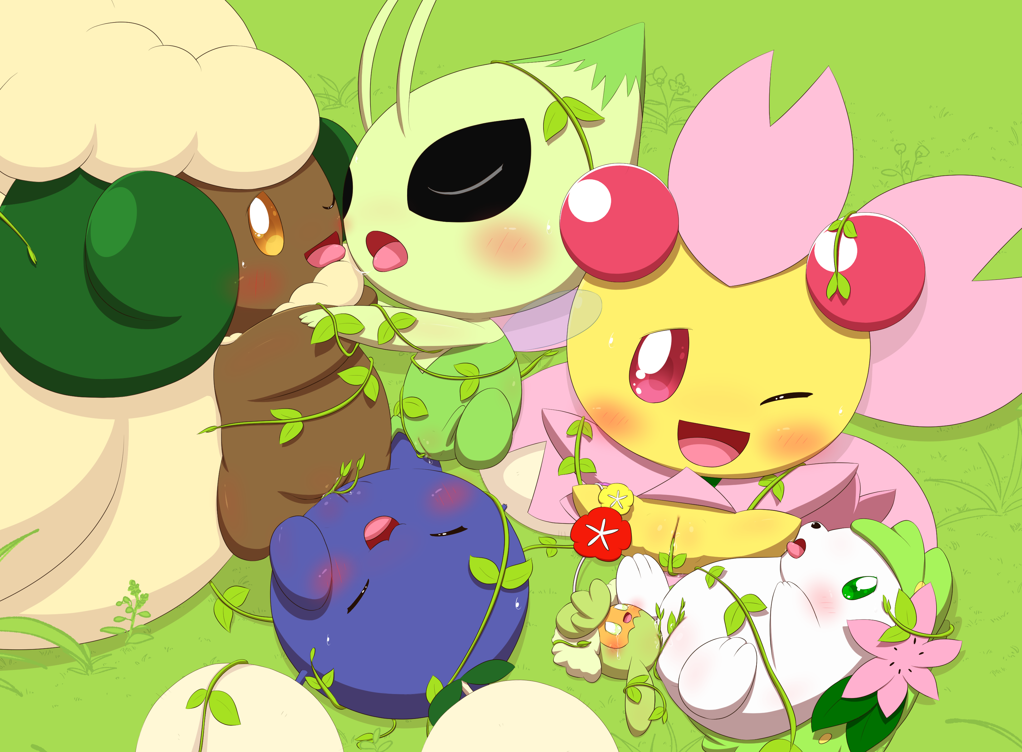 Celebi Cherrim Comfey Jumpluff Porkyman Shaymin Whimsicott