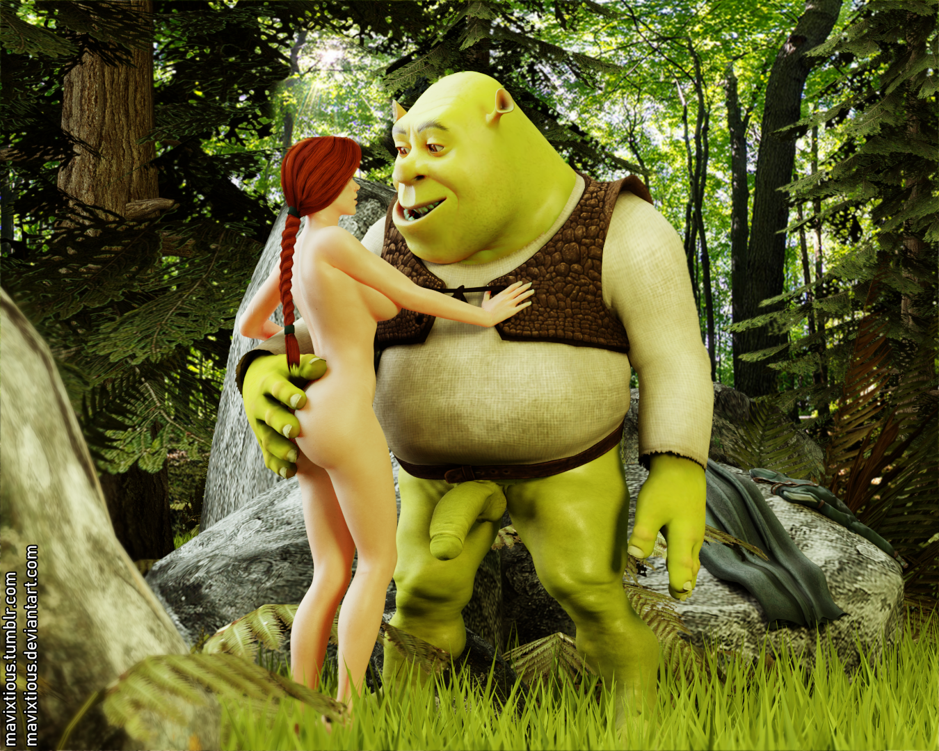 Shrek and fiona naked