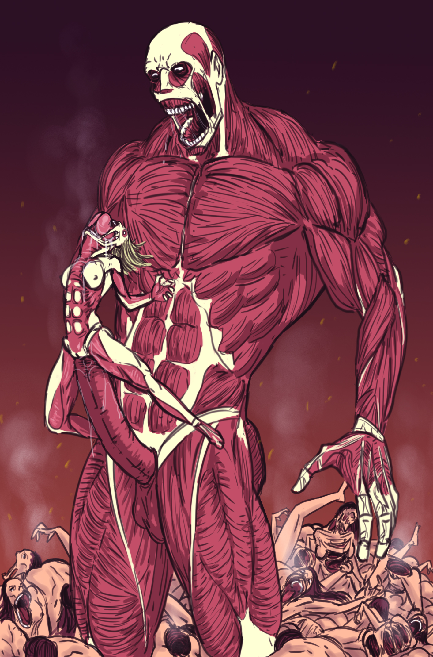 Hentai Girl Impaled On Dick - Post 2005044: Attack_on_Titan Colossal_Titan Female_Titan Titan