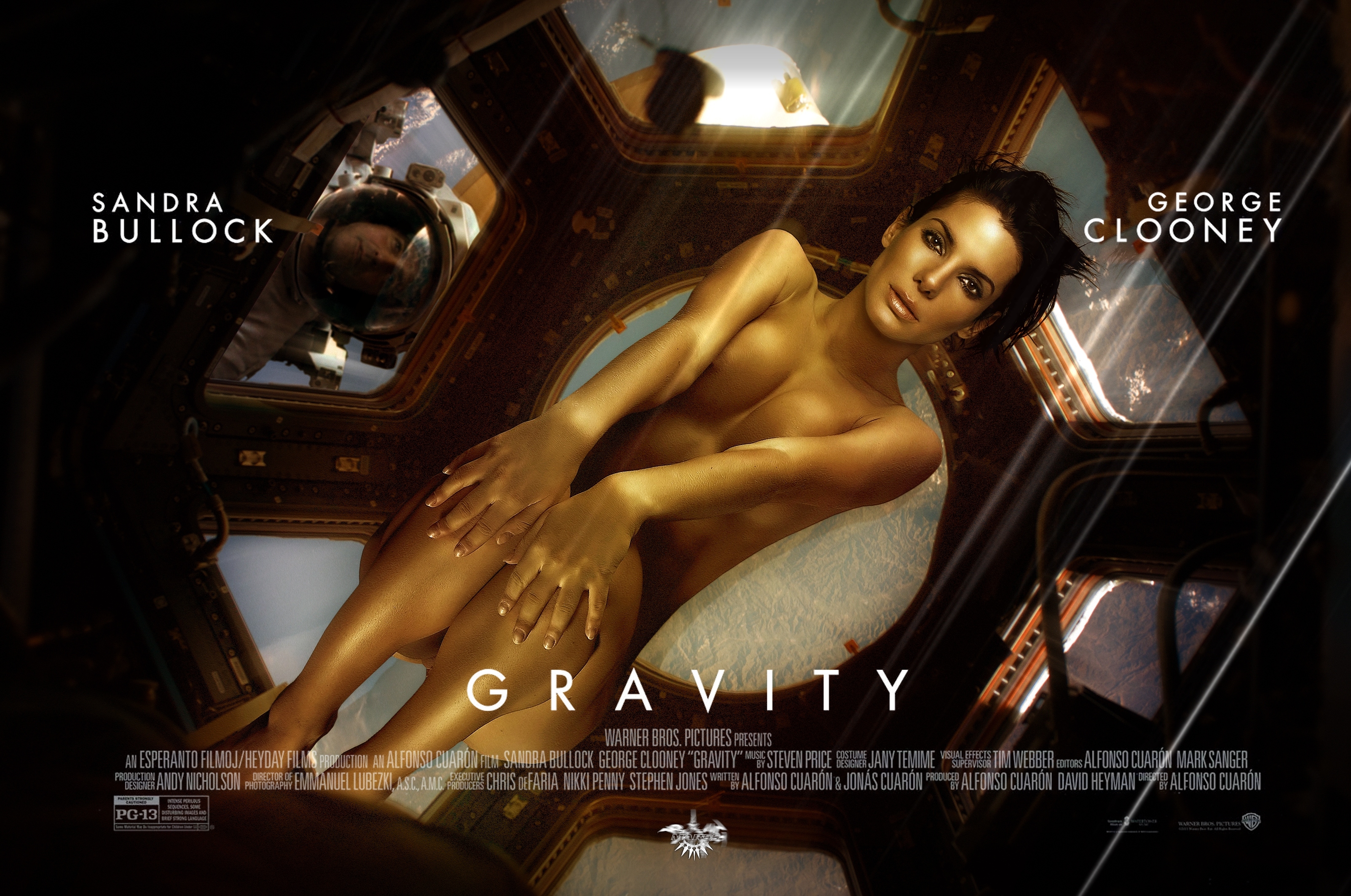 George_Clooney Gravity Marss Matt_Kowalski Ryan_Stone Sandra_Bullock fakes