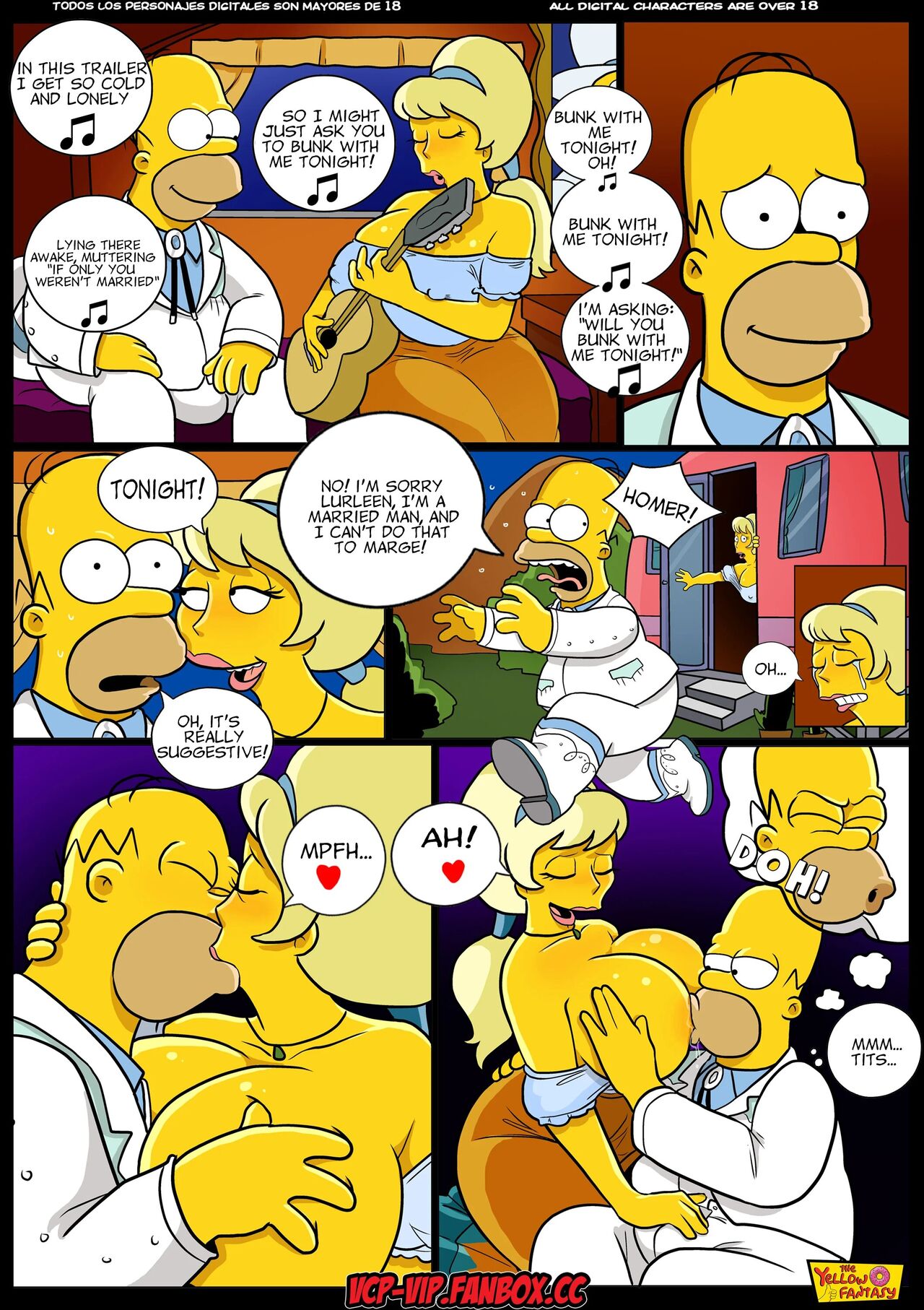 Homer_Simpson The_Simpsons The_Yellow_Fantasy Vercomicsporno comic