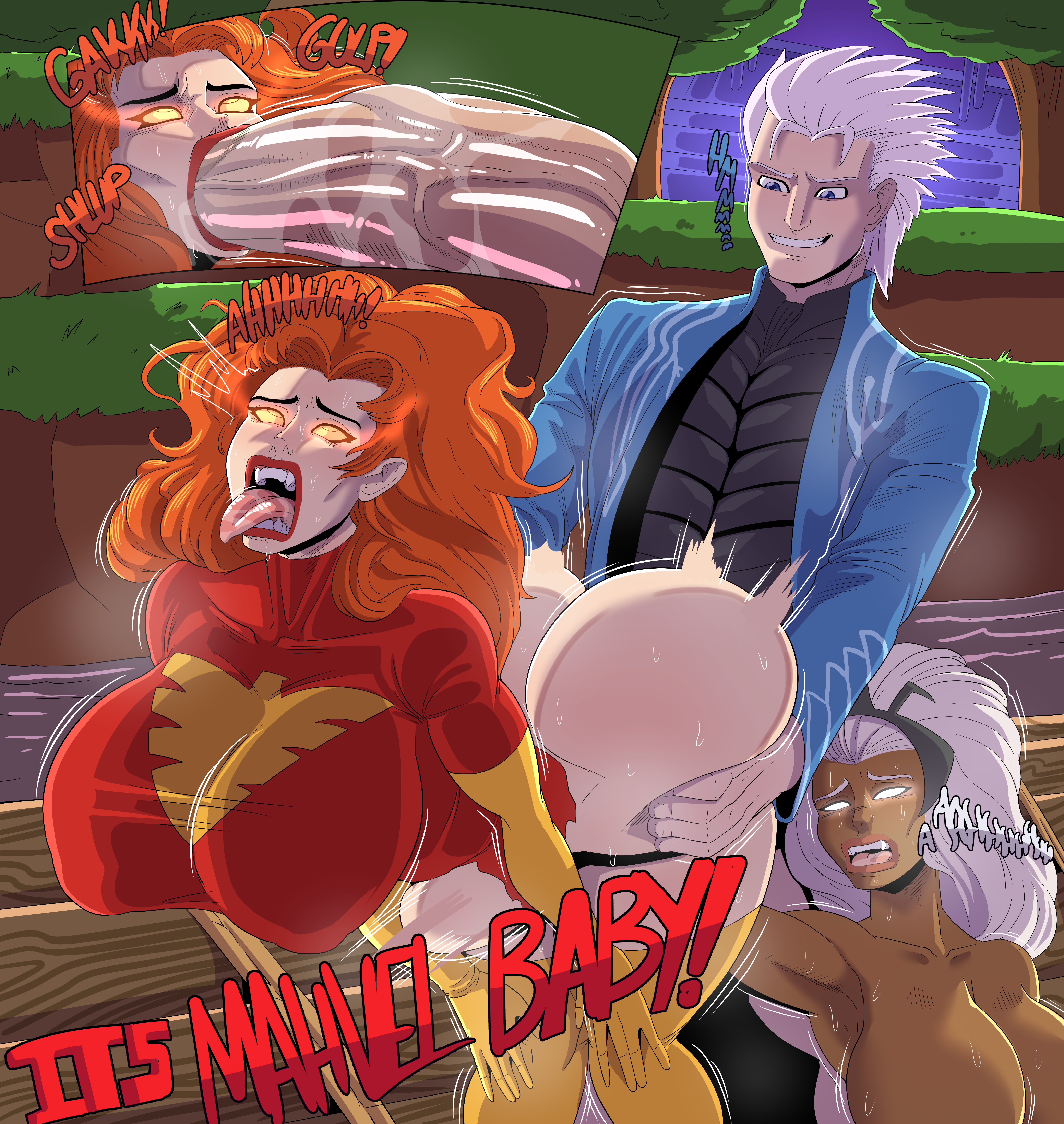 Dark_Phoenix Devil_May_Cry Jean_Grey Marvel Marvel_vs._Capcom Storm Vergil X-Men crossover loonyjams