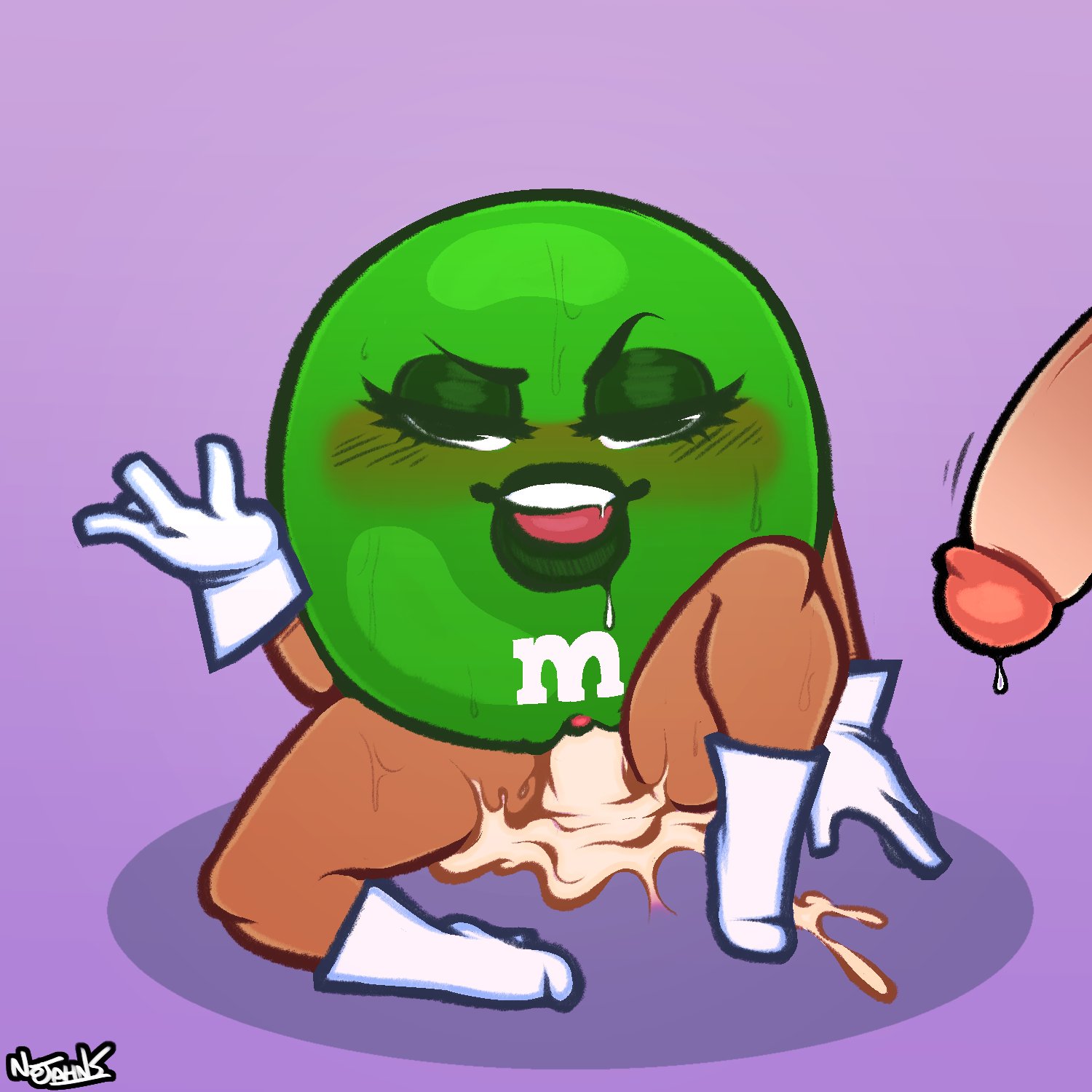 M&Ms Ms._Green mascots nojahns