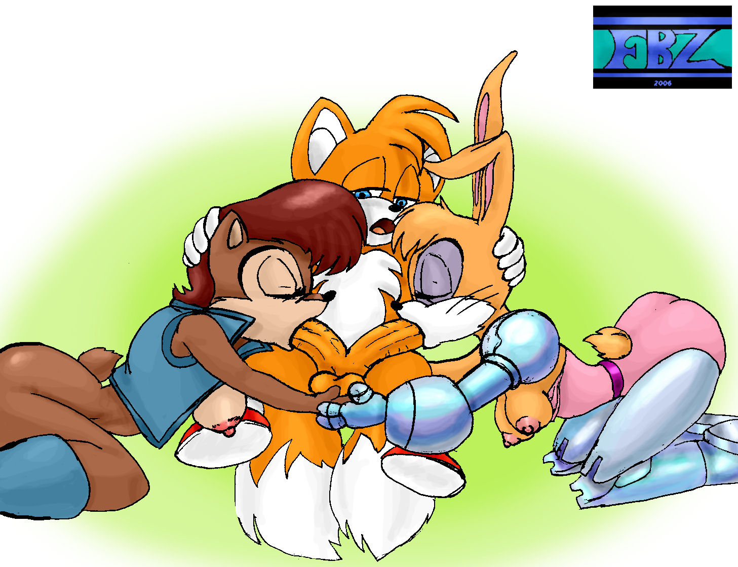 Bunnie_Rabbot FBZ Sally_Acorn Sonic_the_Hedgehog_(series) Tails