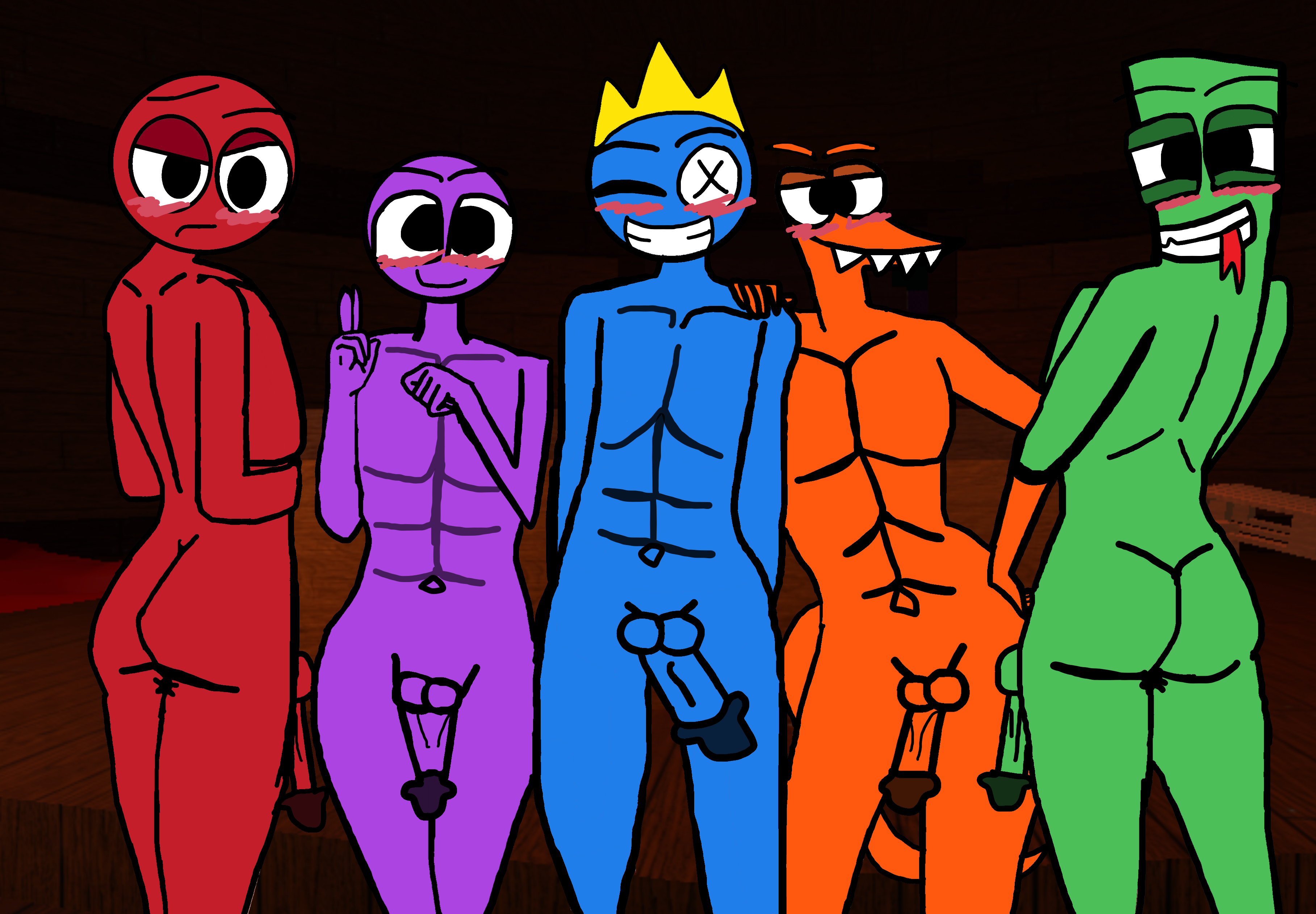 Post 5678910: Blue Green Orange purple Rainbow_Friends Red Roblox