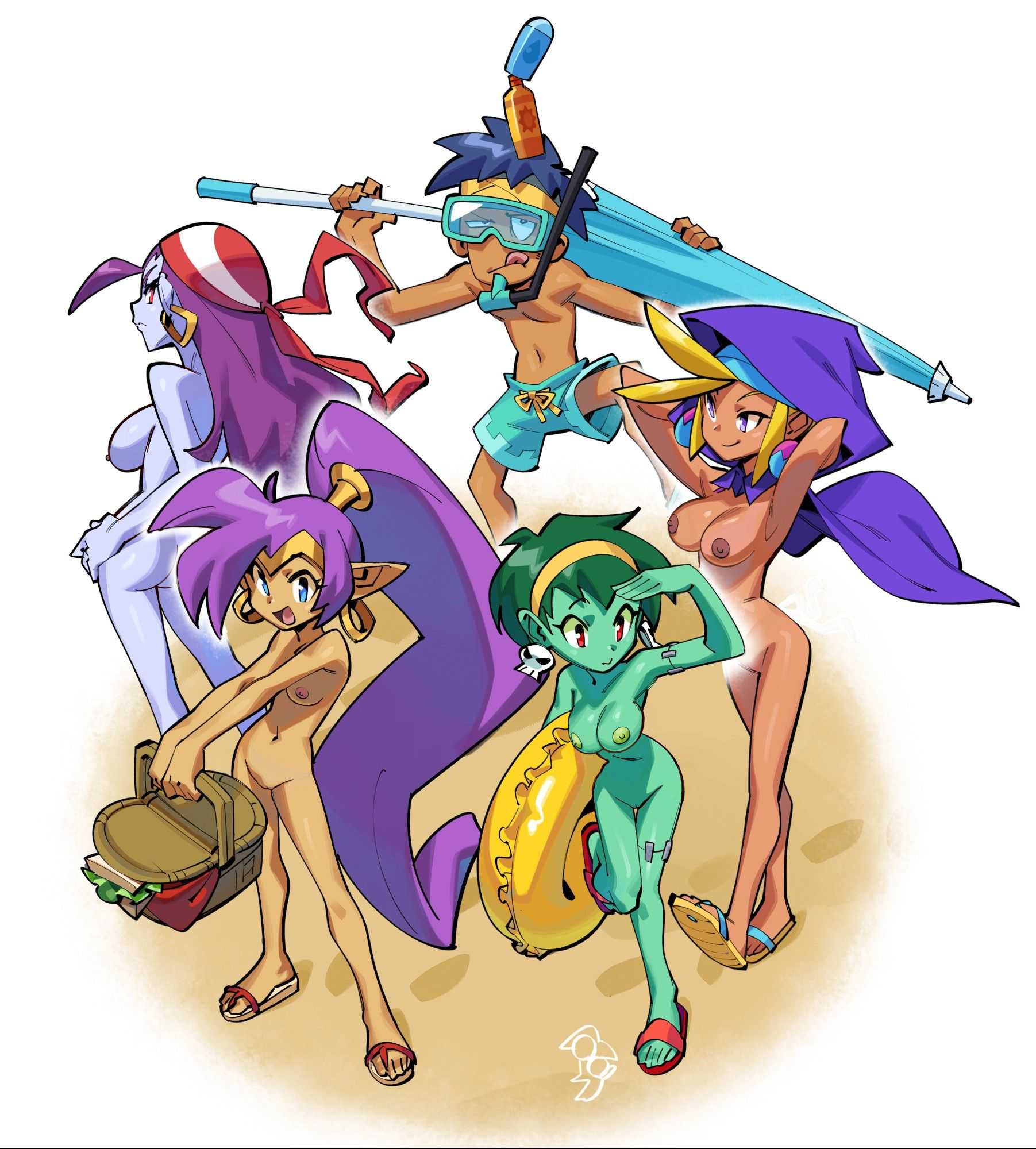 Banana Bolo Risky_Boots Rottytops Shantae Shantae_(series) Sky edit