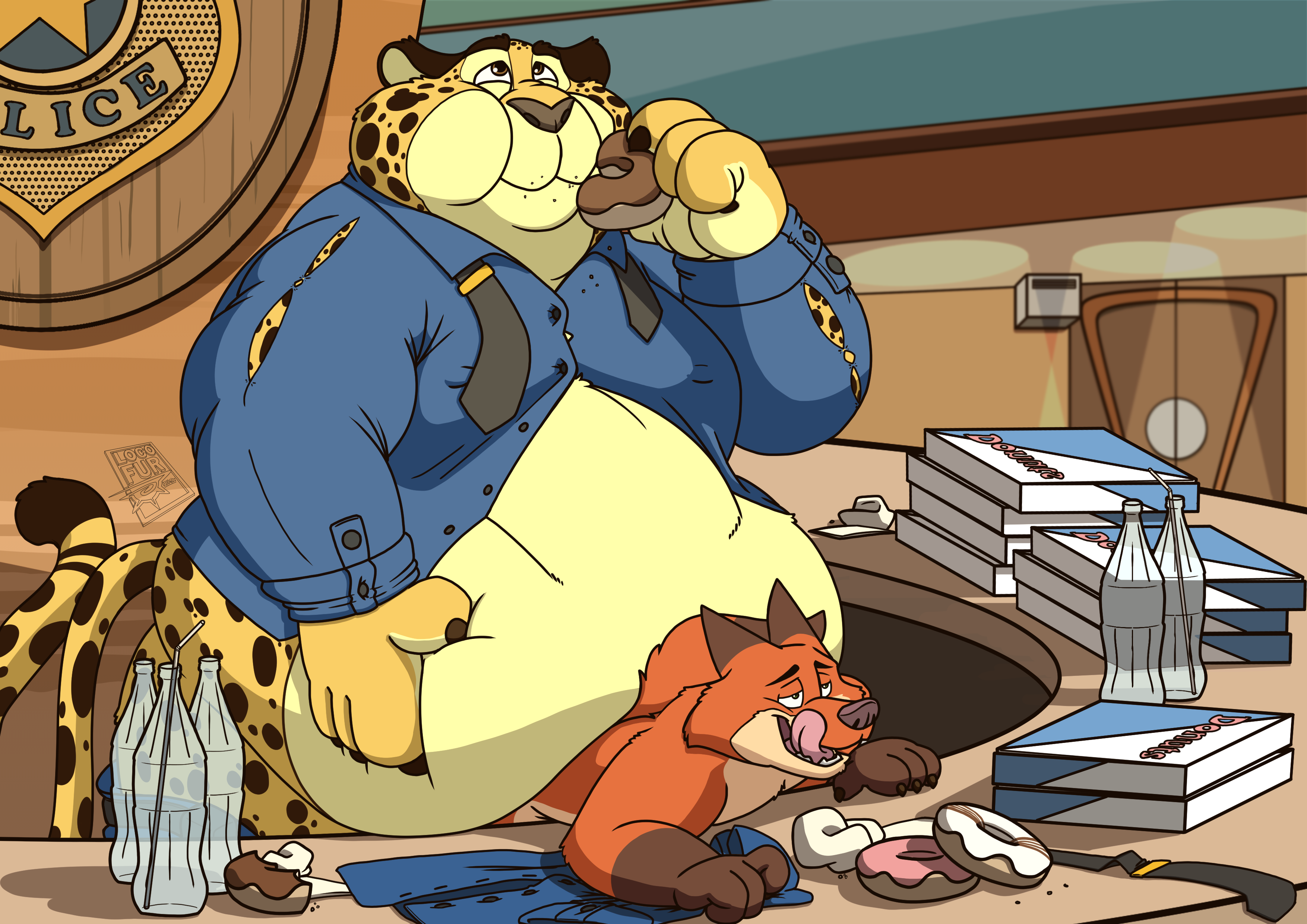 Post 5695221: Benjamin_Clawhauser locofur Nick_Wilde Zootopia