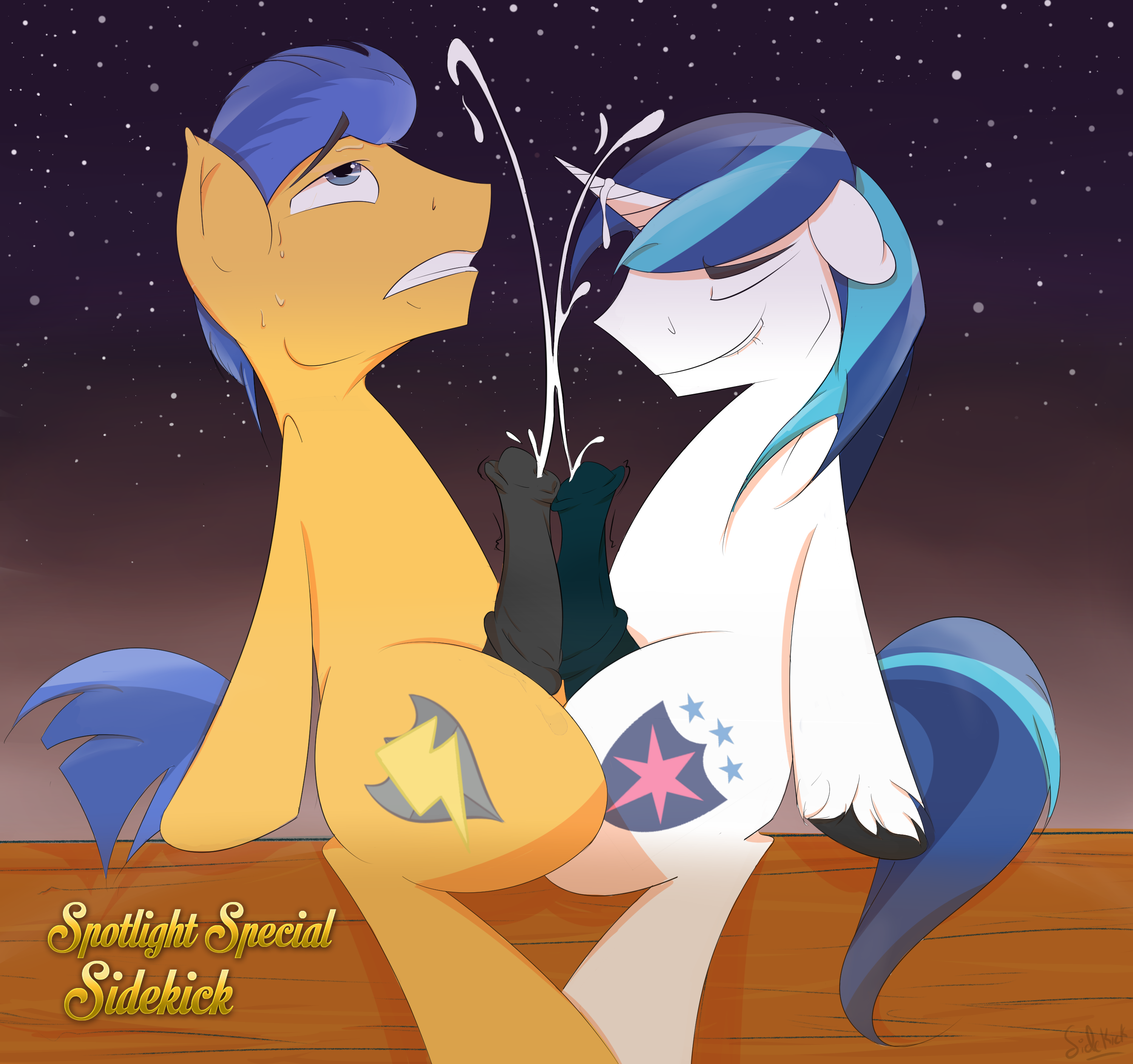 Post 1457421: Equestria_Girls Flash_Sentry Friendship_is_Magic  My_Little_Pony Shining_Armor Sidekick_(artist)