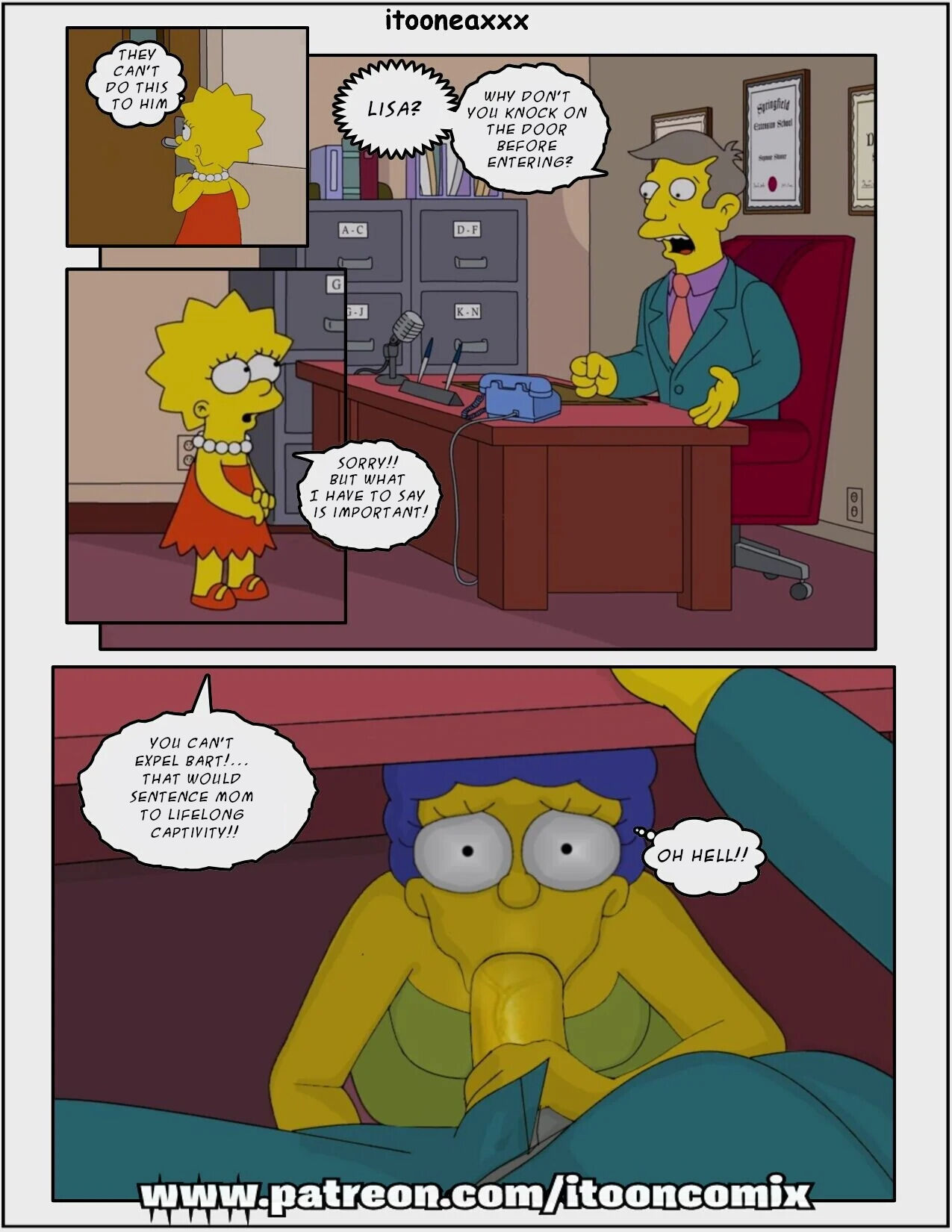 Post 4799499 Comic Itooneaxxx Lisasimpson Margesimpson Seymourskinner Thesimpsons 