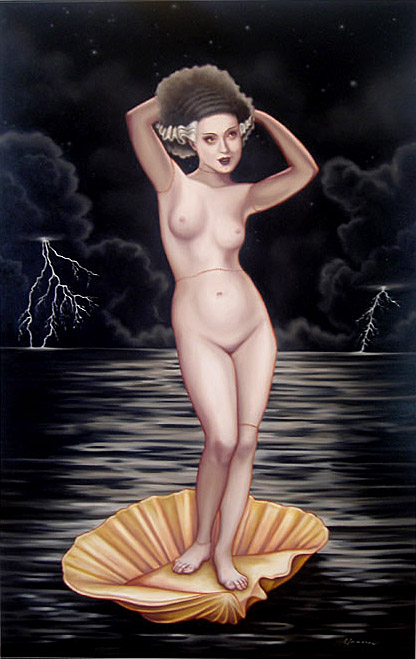 Bride_of_Frankenstein Frankenstein's_Monster Isabel_Samaras The_Birth_Of_Venus art