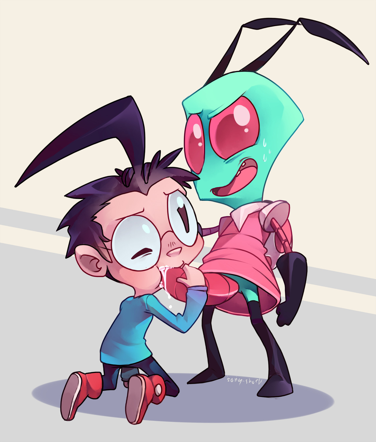 Dib_Membrane Invader_Zim Irken Zim snookyfluxe