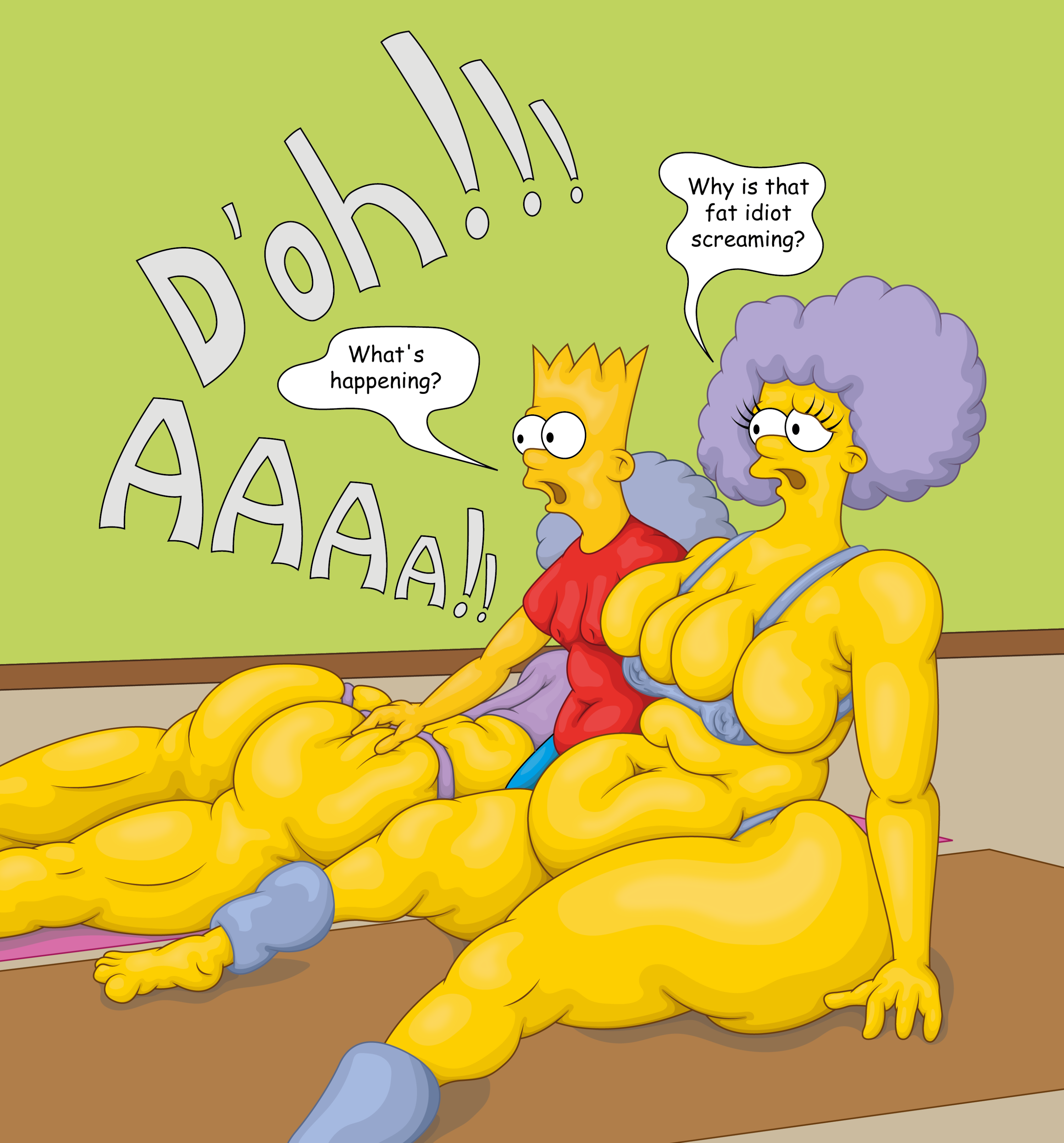 Bart_Simpson Patty_Bouvier Selma_Bouvier The_Simpsons bynshy