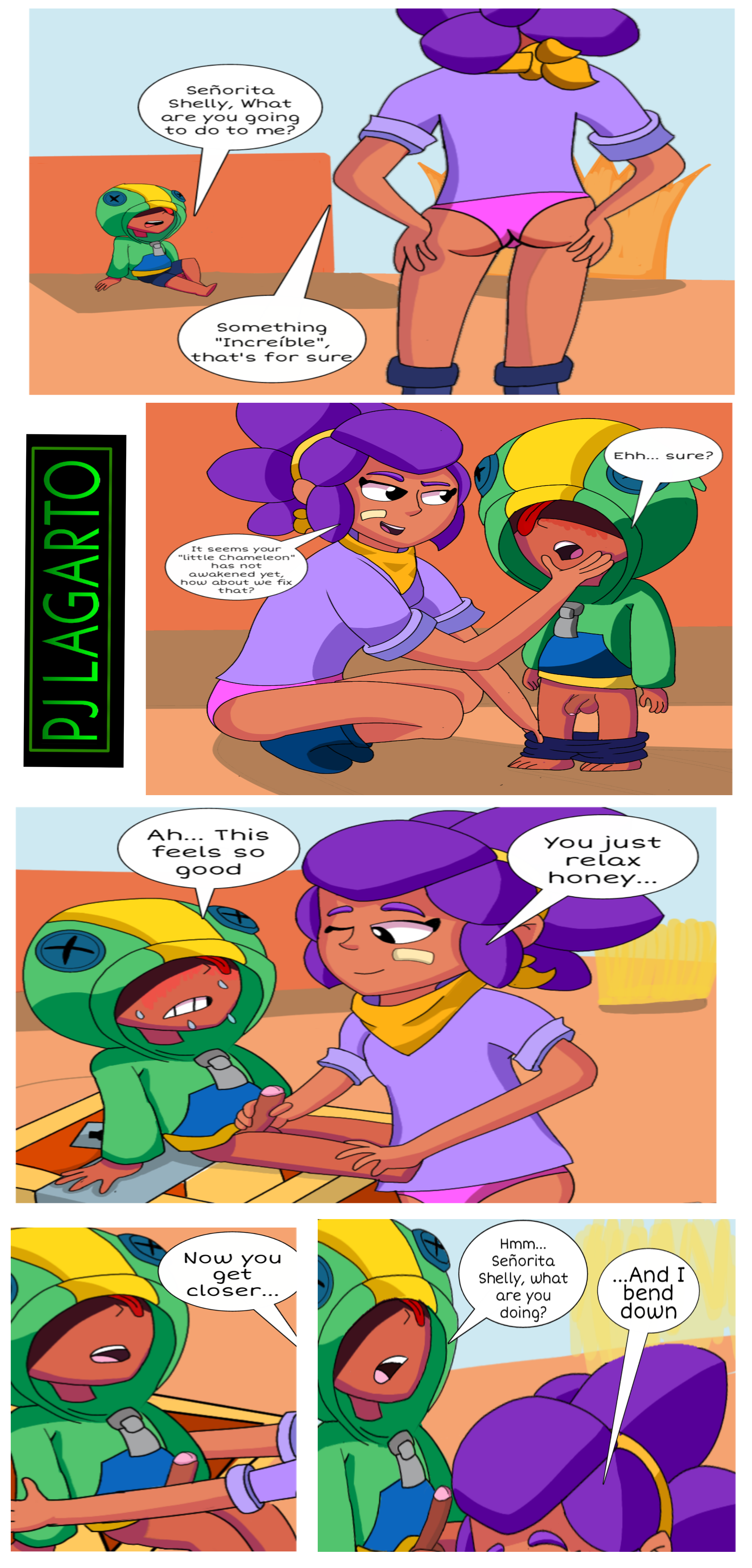 Post 3609334: Brawl_Stars comic Leon pjlagarto Shelly