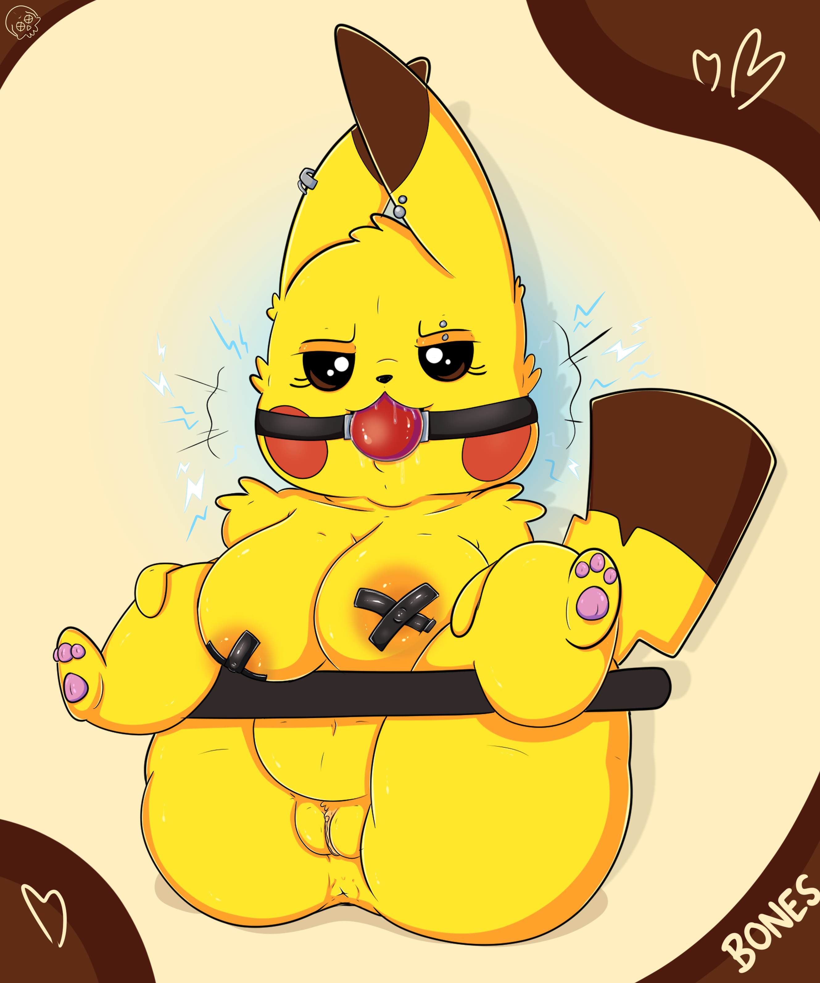 BigBonesArt Pikachu Porkyman