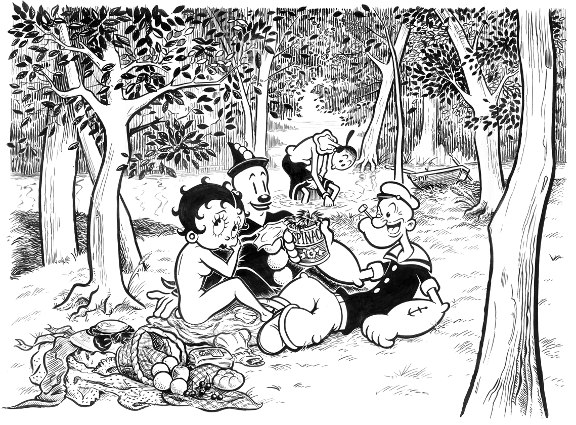 Betty Boop Cartoon Sexy Naked - Post 787542: art Betty_Boop crossover Koko_clown Manet Olive_Oyl Popeye  Popeye_the_Sailorman The_Luncheon_on_the_Grass