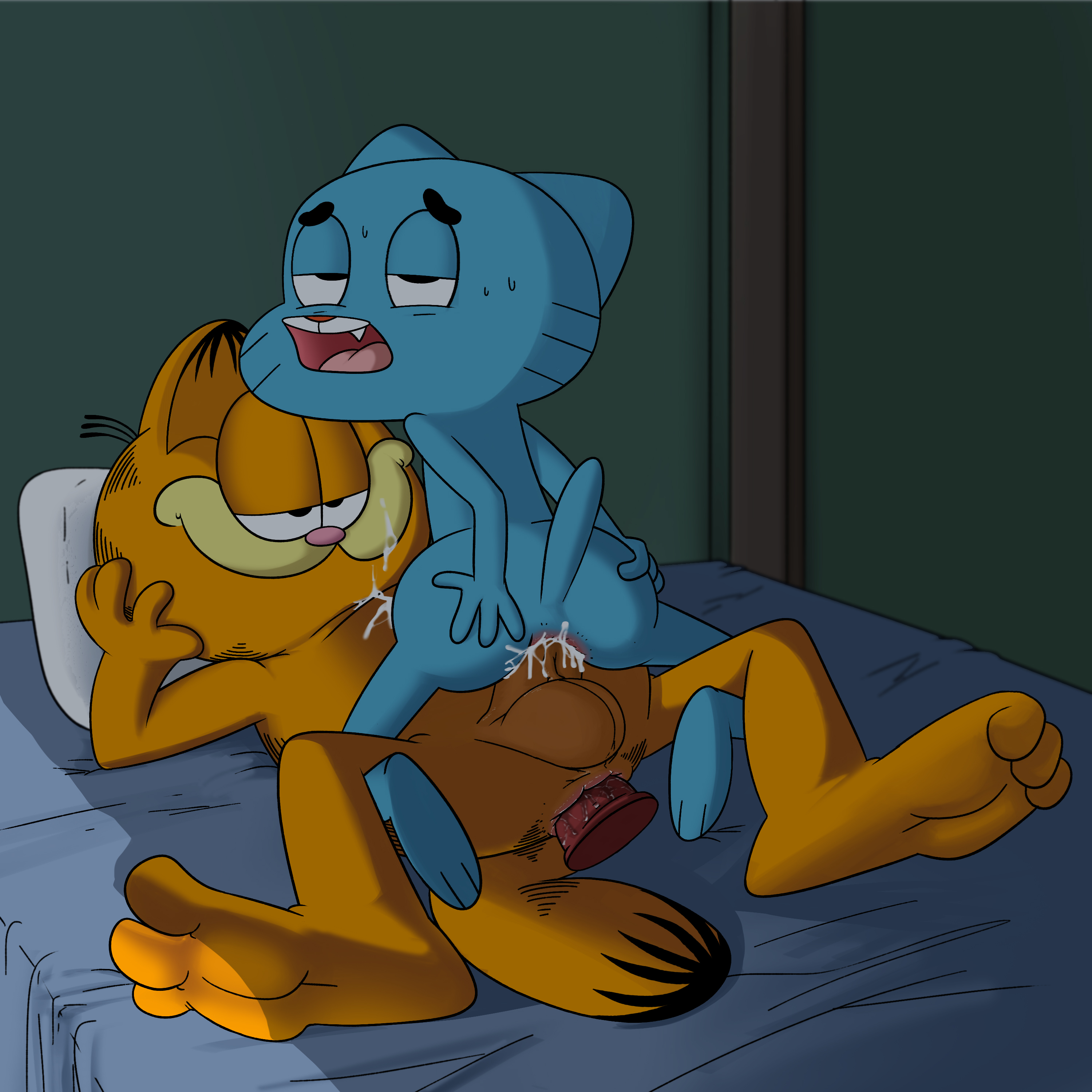 Post 1283514: crossover Garfield Garfield_(character) Gumball_Watterson  JerseyDevil The_Amazing_World_of_Gumball