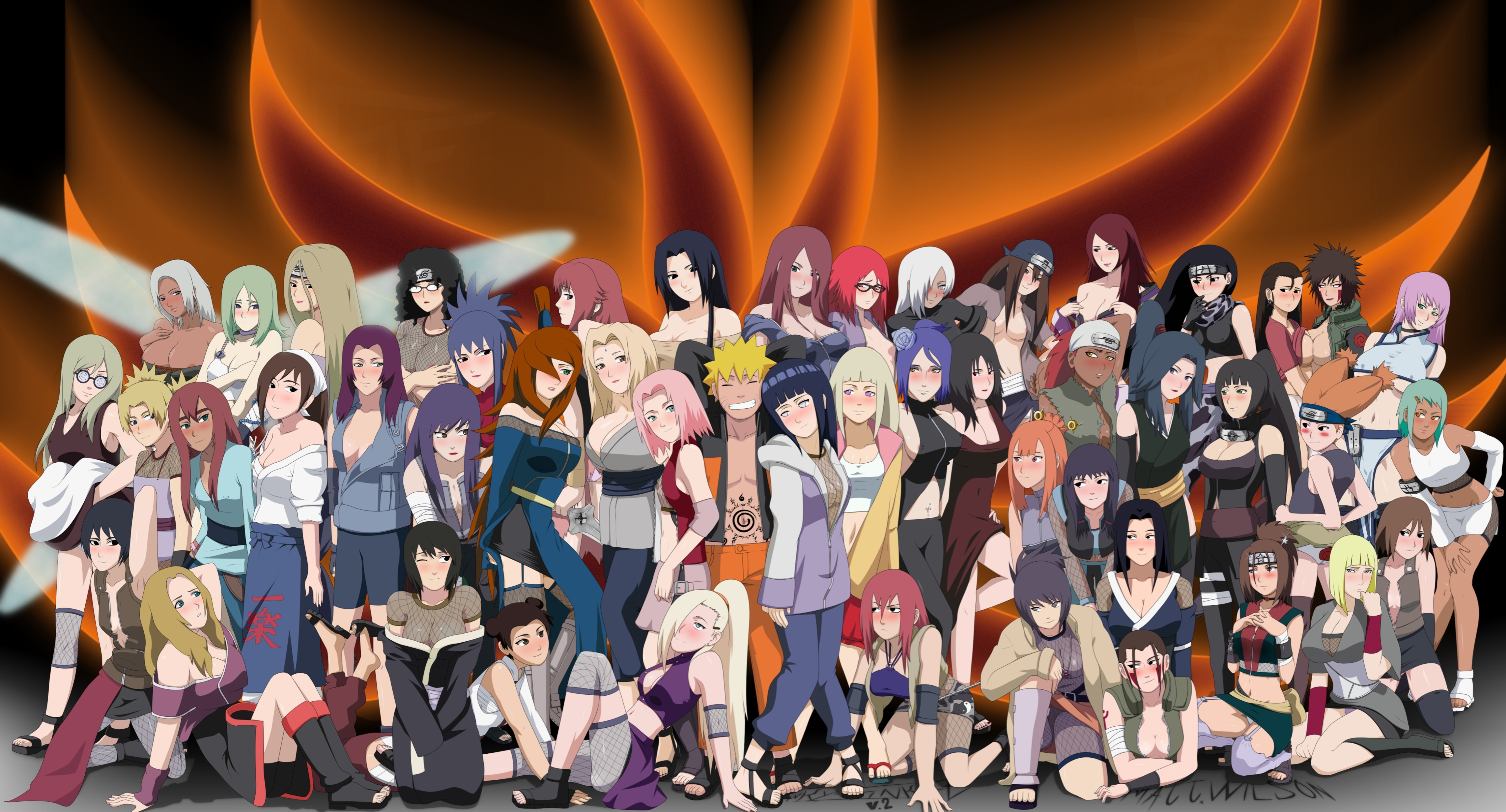 Amaru Anko_Mitarashi Ayame_Ichiraku Fu Fubuki_Kakuyoku Fuuka Guren Hana_Inuzuka Hinata_Hyuuga Hokuto Hotaru_Tsuchigumo Ino_Yamanaka Isaribi Kagerou Karin_Uzumaki Karui Kin_Tsuchi Konan Koyuki_Kazahana Kurenai_Yuhi Kurotsuchi Kushina_Uzumaki Mabui Matsuri Mei_Terumi Mikoto_Uchiha Moegi_Kazamatsuri Naruto Naruto_Uzumaki Natsuhi Ryuuzetsu Saara Sakura_Haruno Samui Sari Sasame_Fuuma Shiho Shion Shizuka Shizune StikyFinkaZ Suzume Tayuya Temari Tenten Tsume_Inuzuka Tsunade Tsunami Yoshino_Nara Yugito_Nii Yuugao_Uzuki