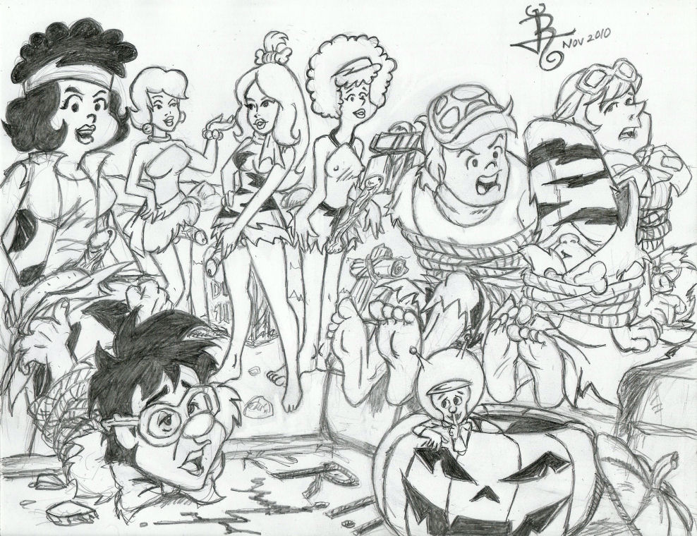 Bamm-Bamm_Rubble Cindy Fabian Moonrock Pebbles_Flintstone Penny RLG The_Flintstones The_Great_Gazoo The_Pebbles_and_Bamm-Bamm_Show Wiggy tagme