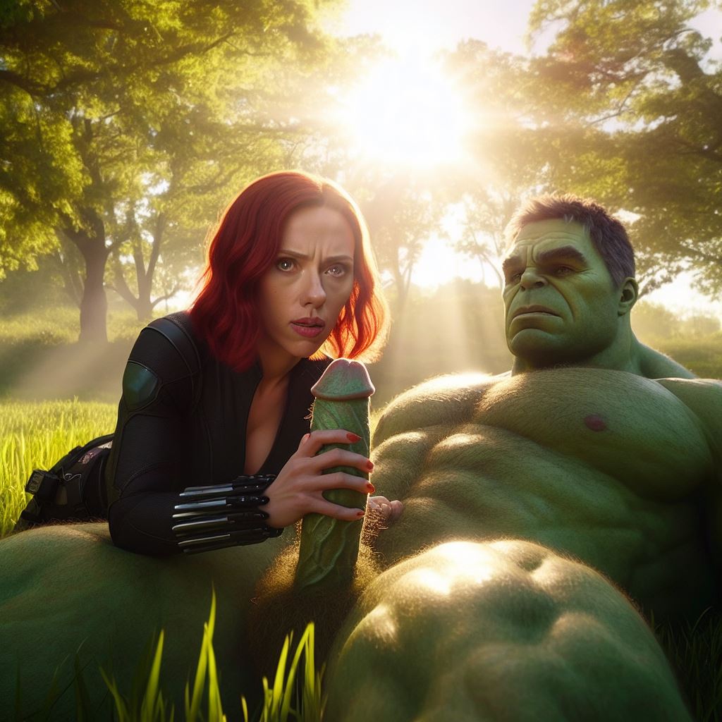 AI-generated Avengers Black_Widow Hulk Hulk_(series) Marvel Marvel_Cinematic_Universe Natasha_Romanova Scarlett_Johansson fakes