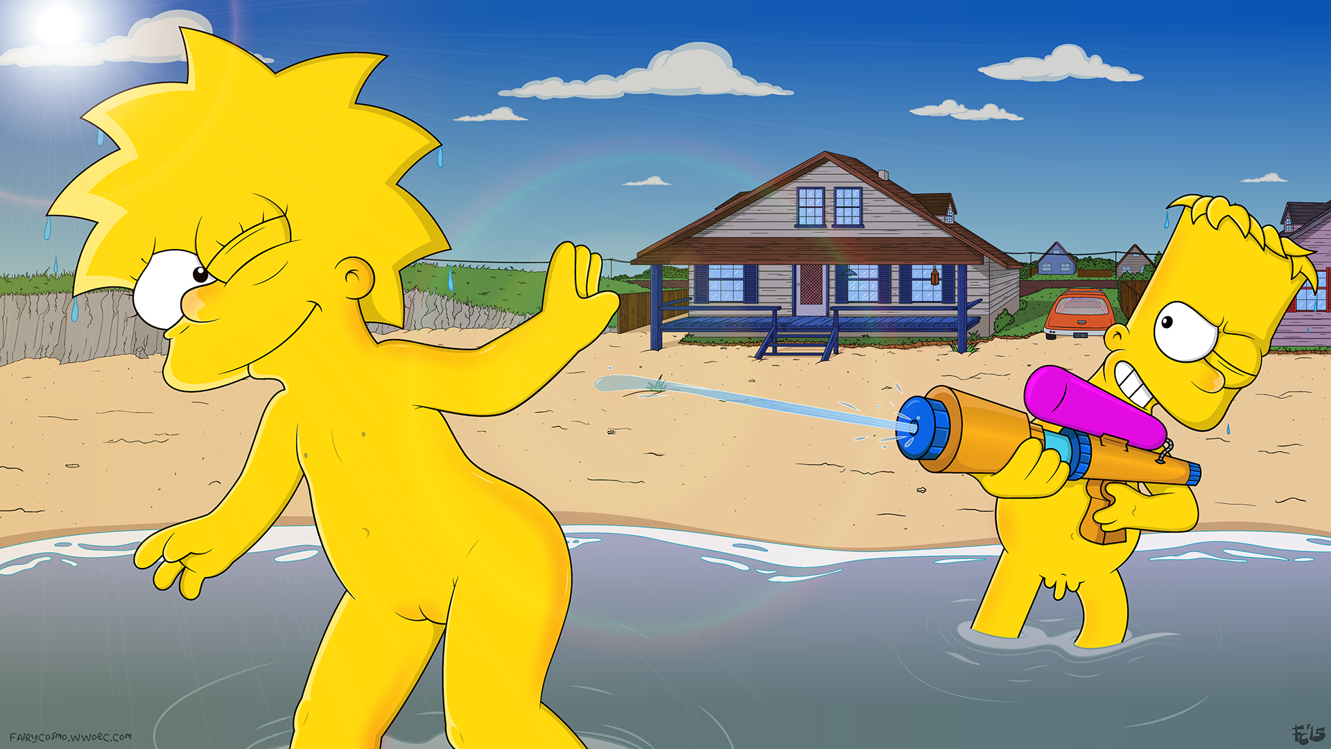 Bart and lisa simpson naked