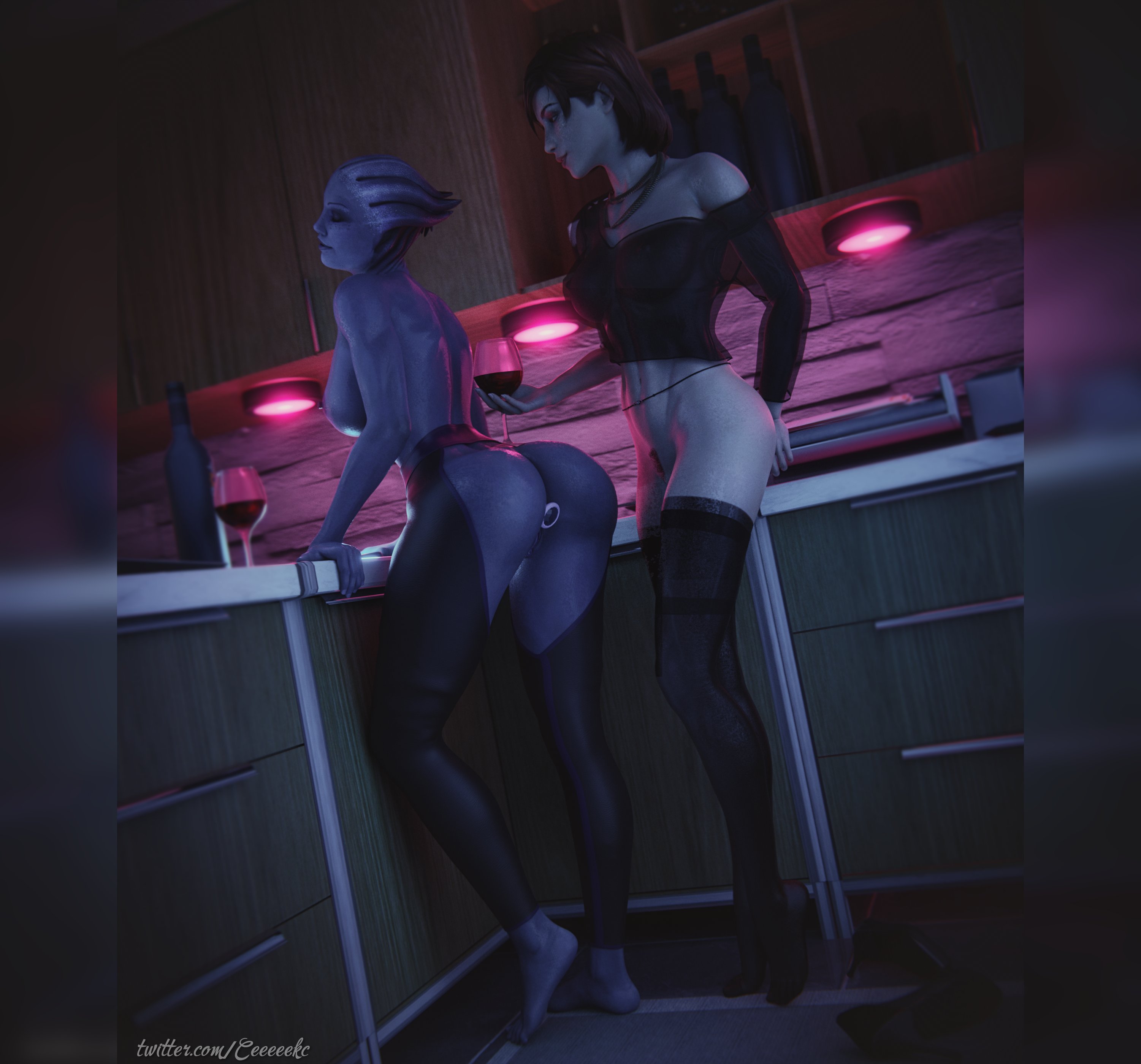 Asari Ceeeeekc Commander_Shepard FemShep Liara_T'Soni Mass_Effect