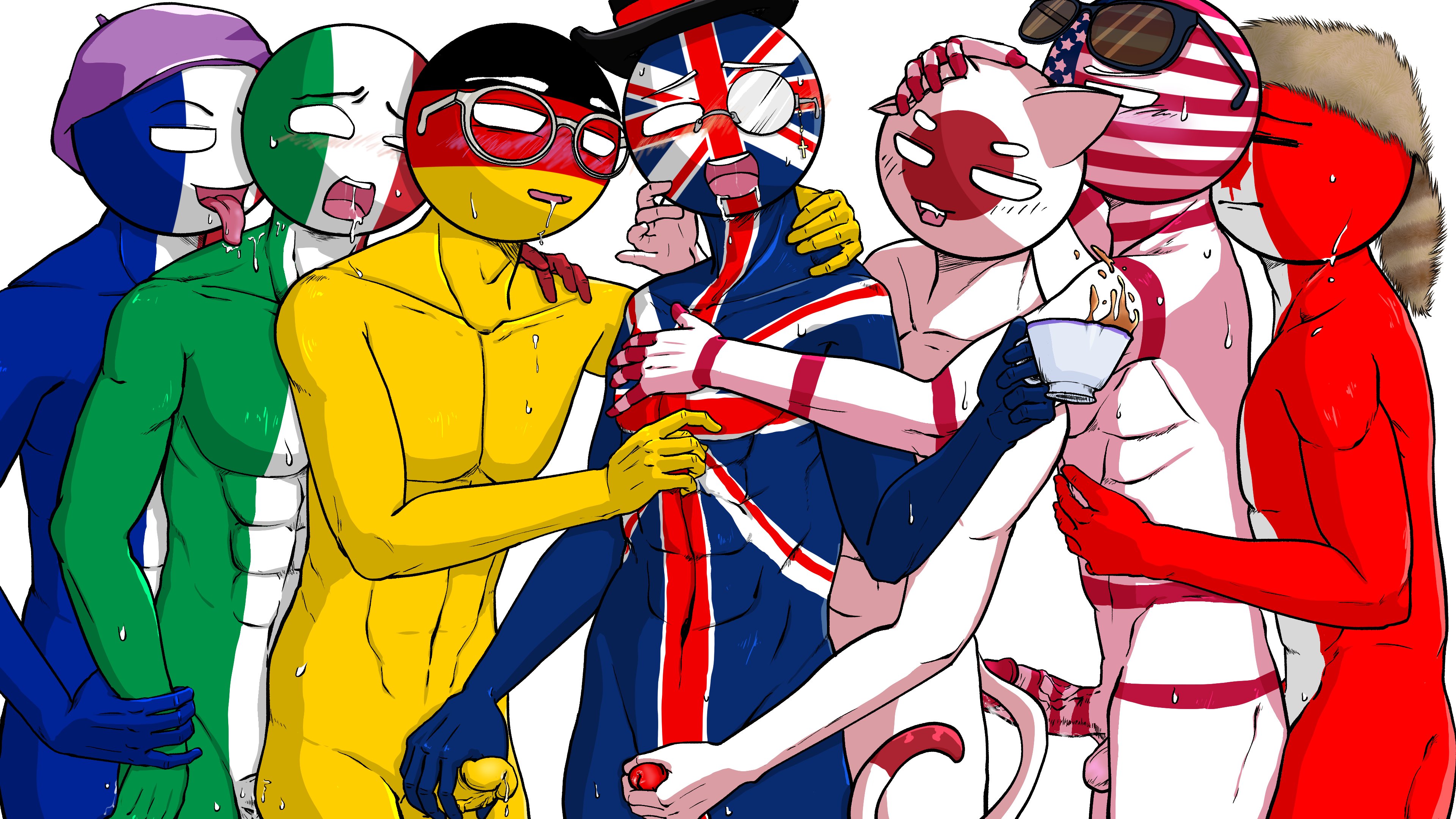 Post 4391773 Canada Countryhumans France Germany Italy Japan United Kingdom Usa Weedank420