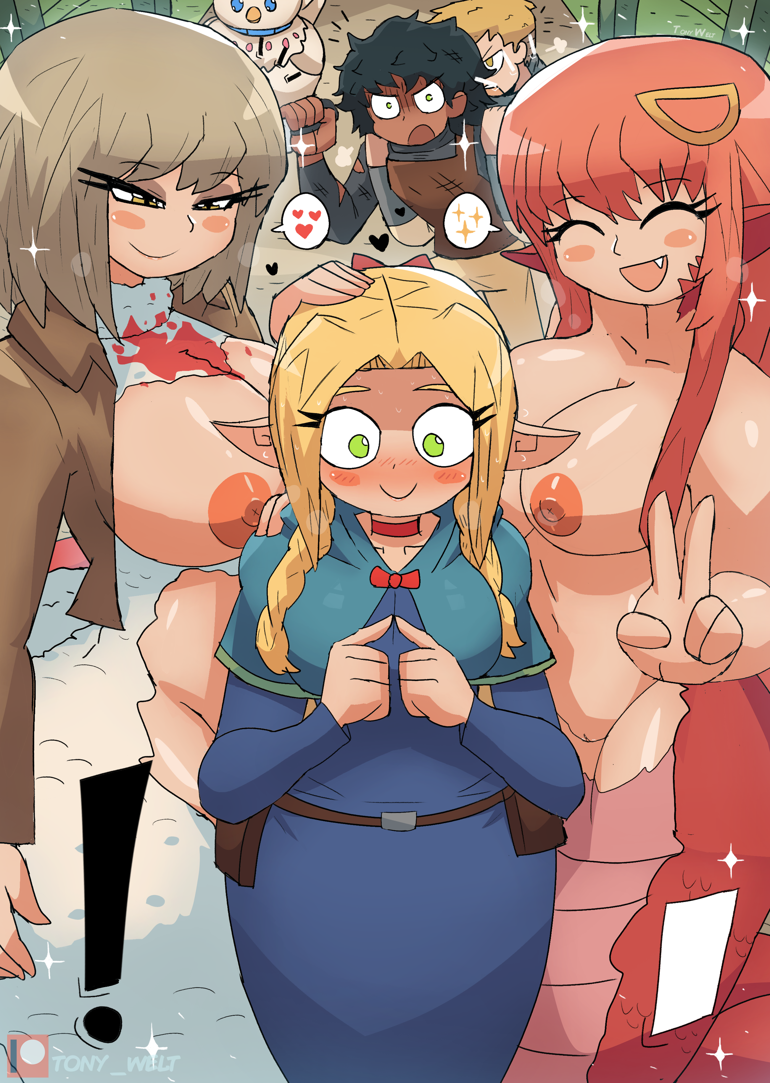 Delicious_in_Dungeon Falin_Touden Kabru Laios_Touden Lamia Marcille_Donato Miia Monster_Musume:_Everyday_Life_With_Monster_Girls Tony_Welt crossover