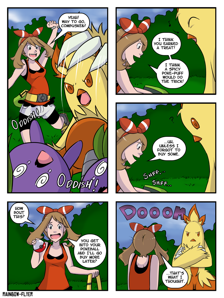 Combusken May Oddish Porkyman comic rainbow-flyer