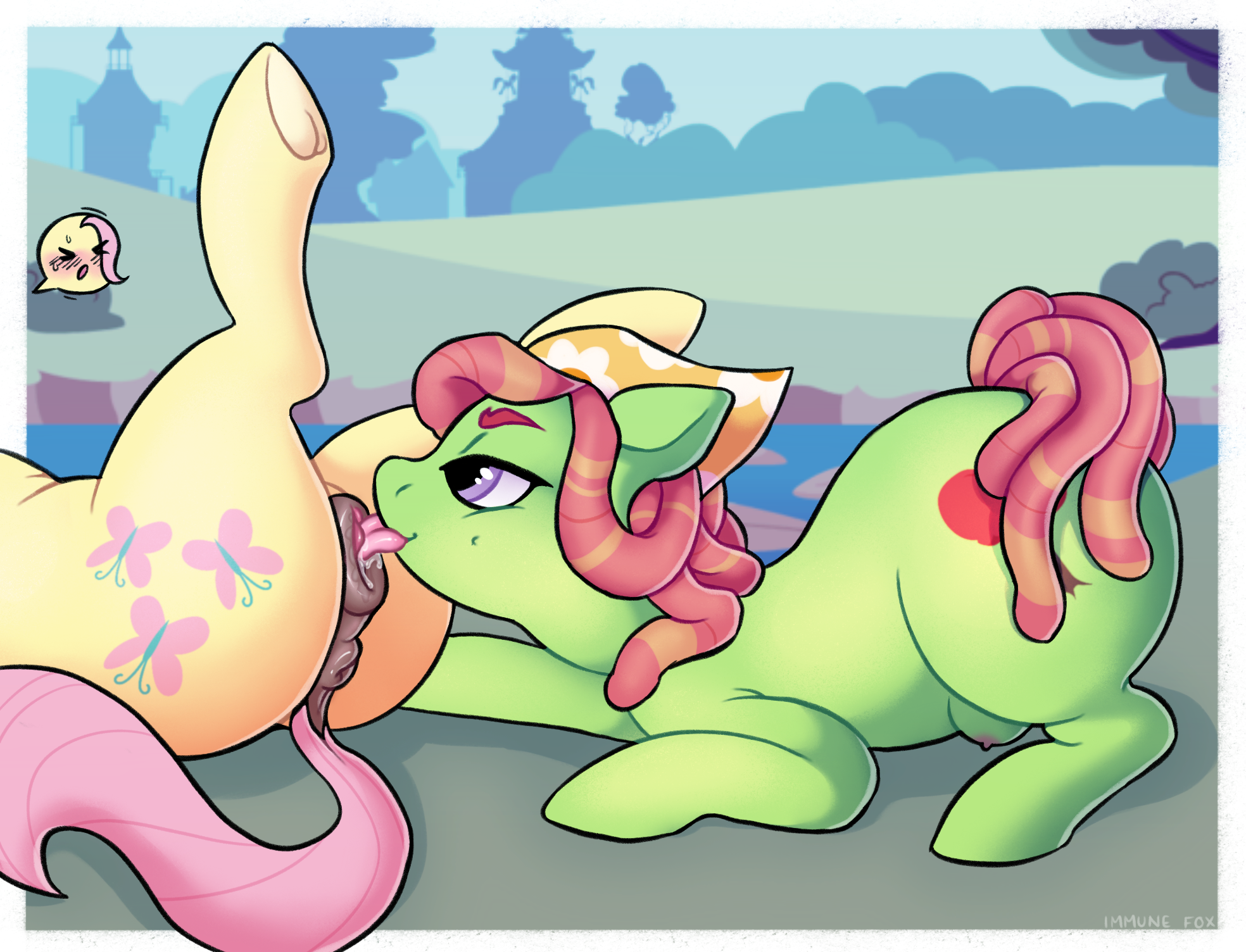 Fluttershy Friendship_is_Magic ImmuneFox My_Little_Pony Tree_Hugger