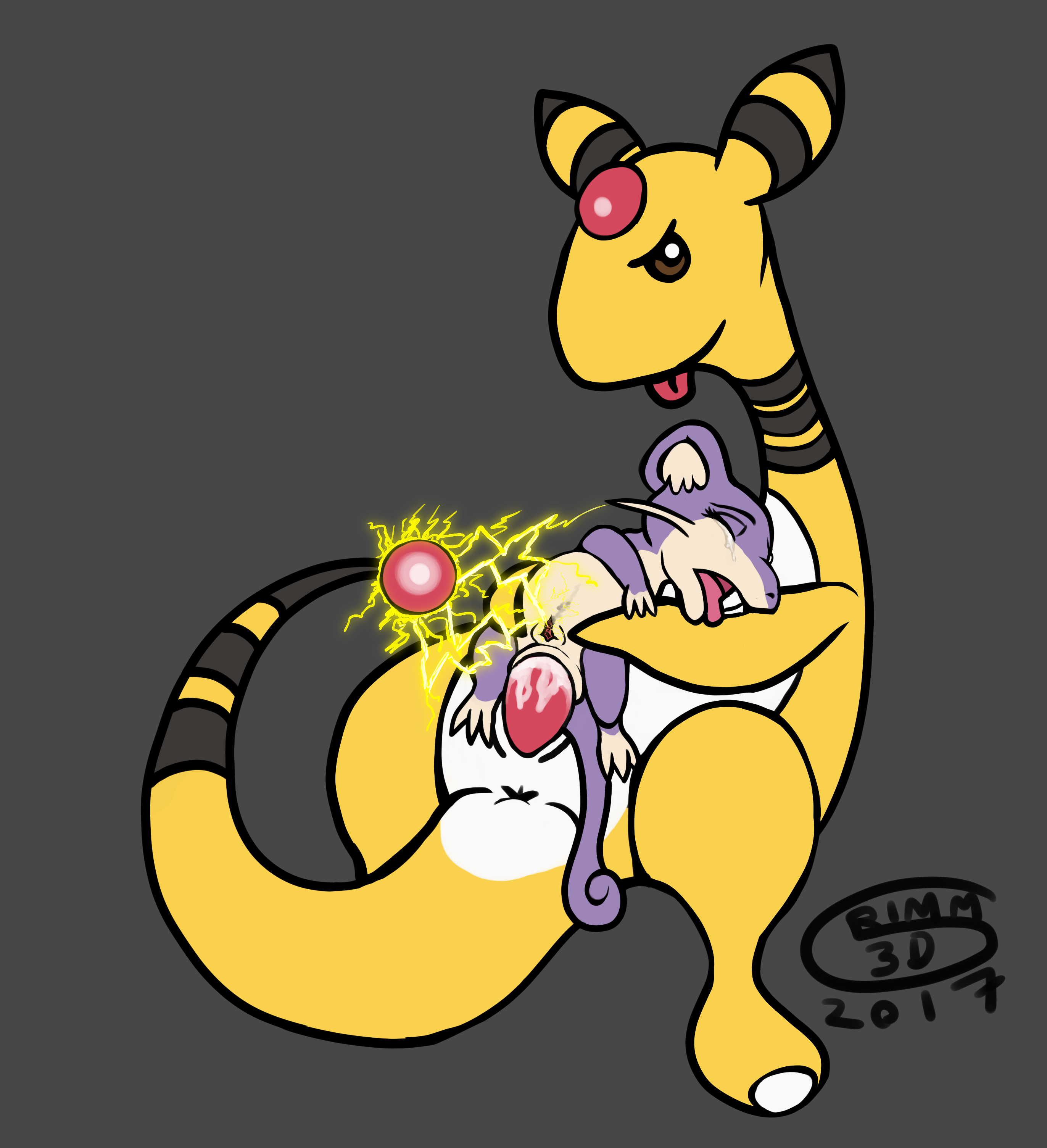 Ampharos Grimm3D Porkyman Rattata