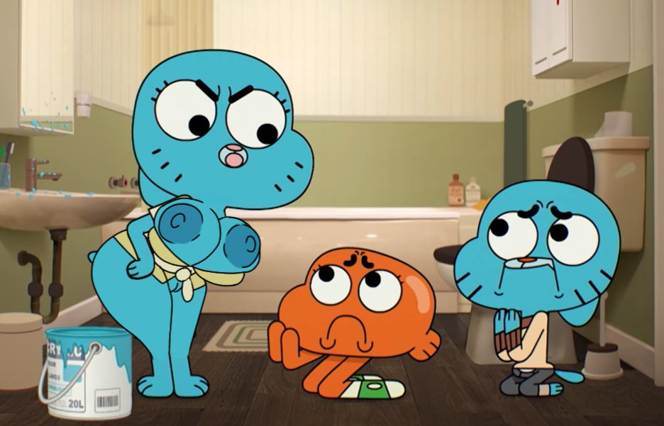 Darwin_Watterson Editorl Gumball_Watterson Nicole_Watterson The_Amazing_World_of_Gumball edit screenshot_edit