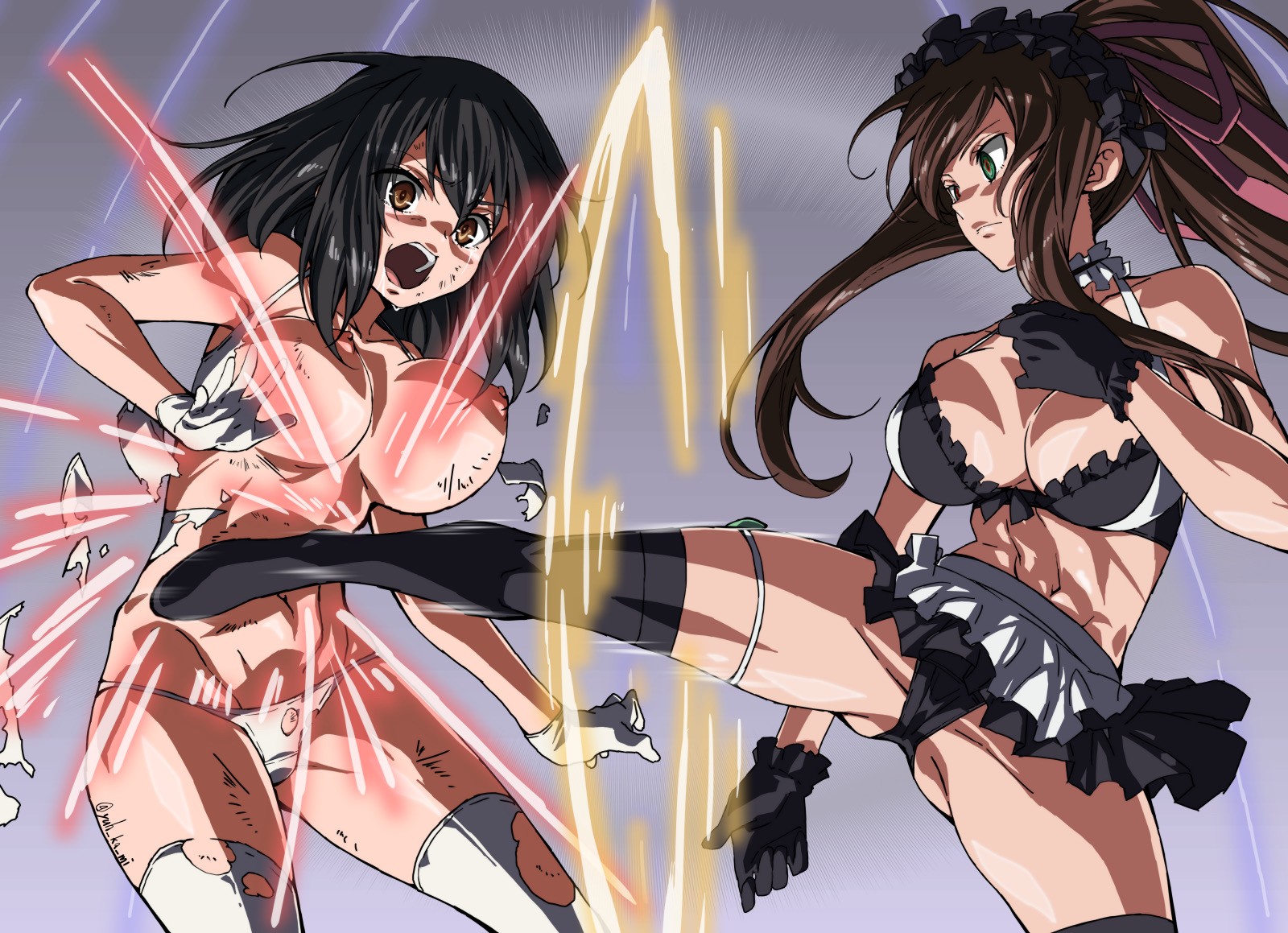 Sayaka_Kirasaka Strike_the_Blood Wittsu Yukina_Himeragi