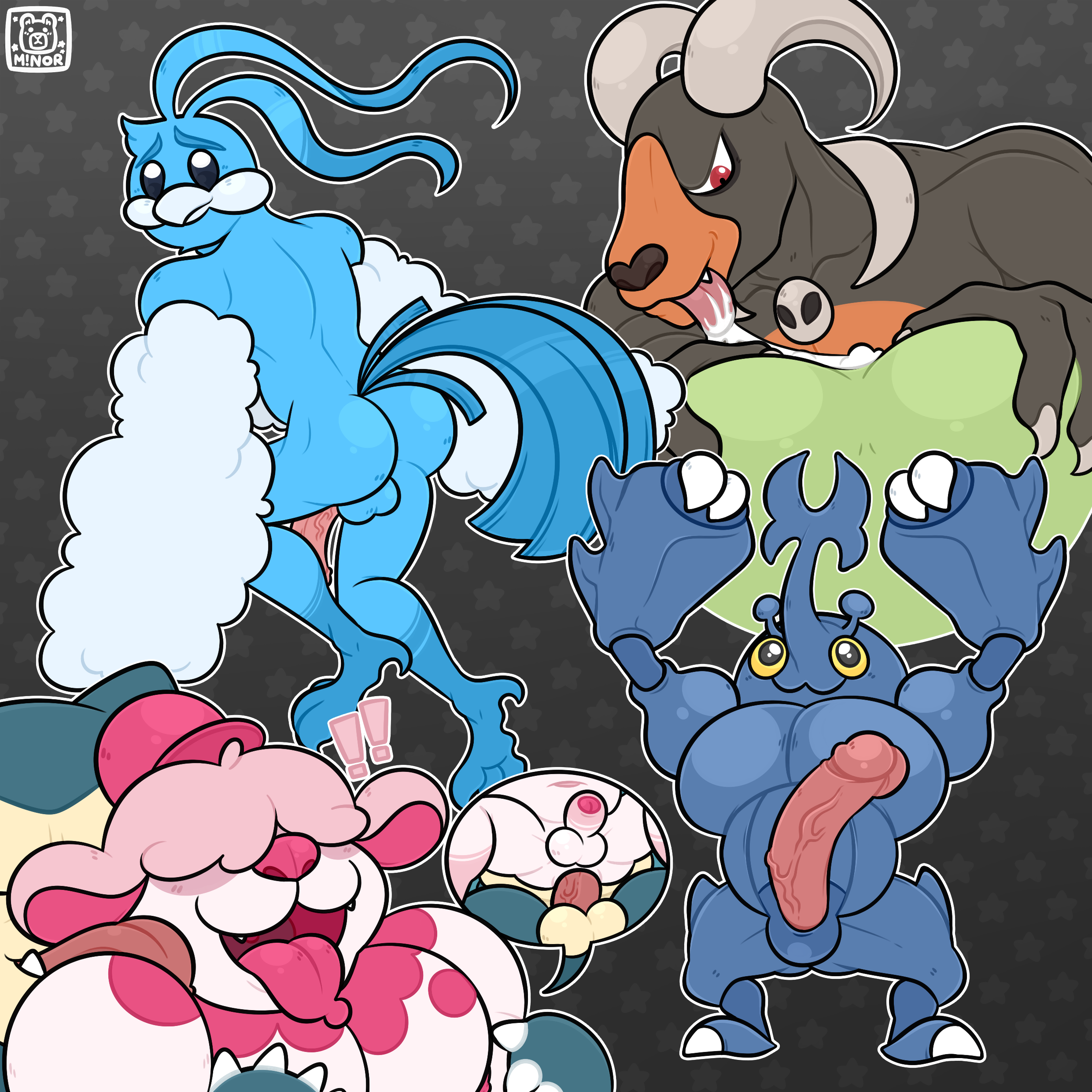 Altaria Heracross Houndoom Porkyman Slurpuff Snorlax Ursa_M!nor