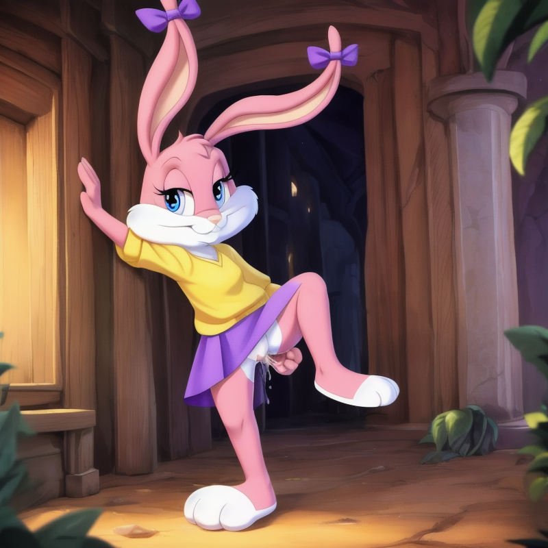 AI-generated Babs_Bunny Onstatobol Tiny_Toon_Adventures